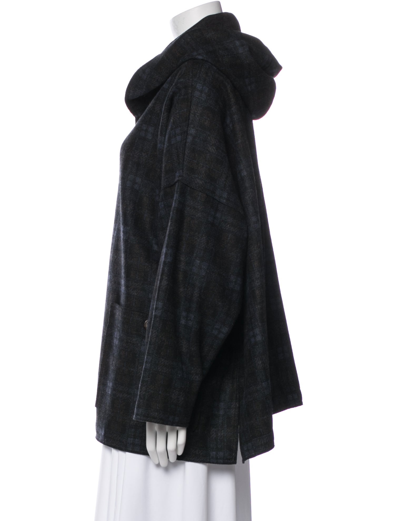 Eskandar Virgin Wool Plaid Print Jacket w/ Tags