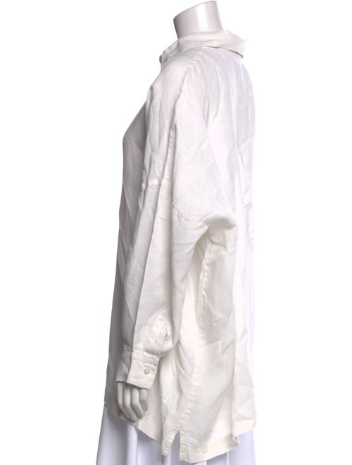 Eskandar Linen Long Sleeve Button-Up Top