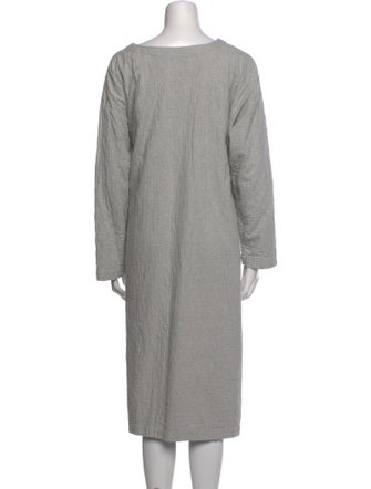 Eskandar Scoop Neck Midi Length Dress