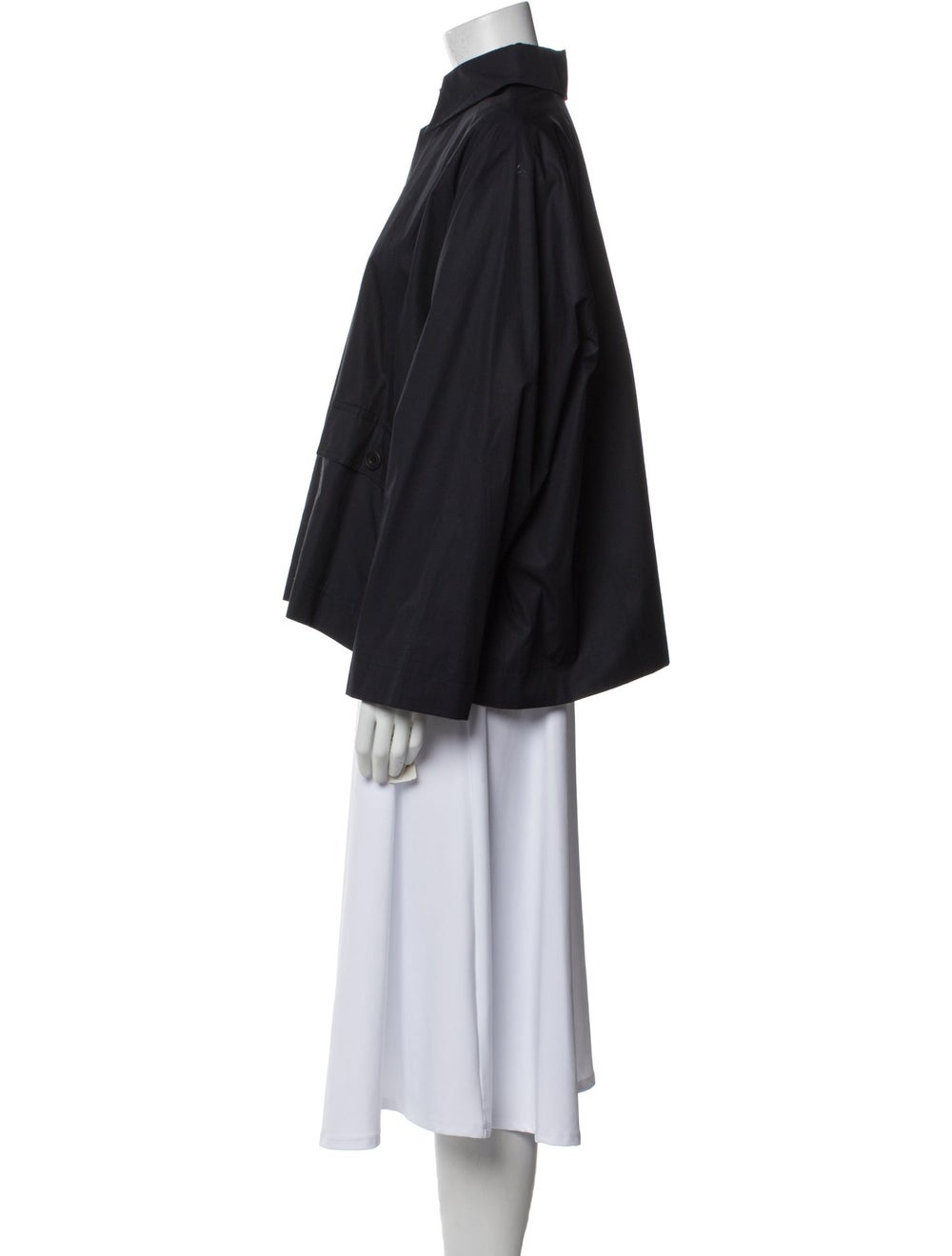 Eskandar Jacket Blue Pointed Collar Patch Pockets… - image 2