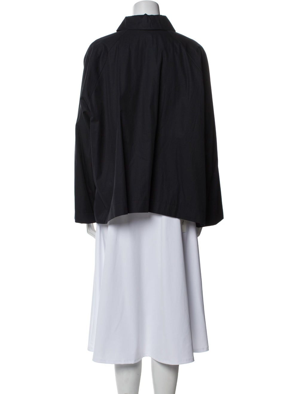 Eskandar Jacket Blue Pointed Collar Patch Pockets… - image 3