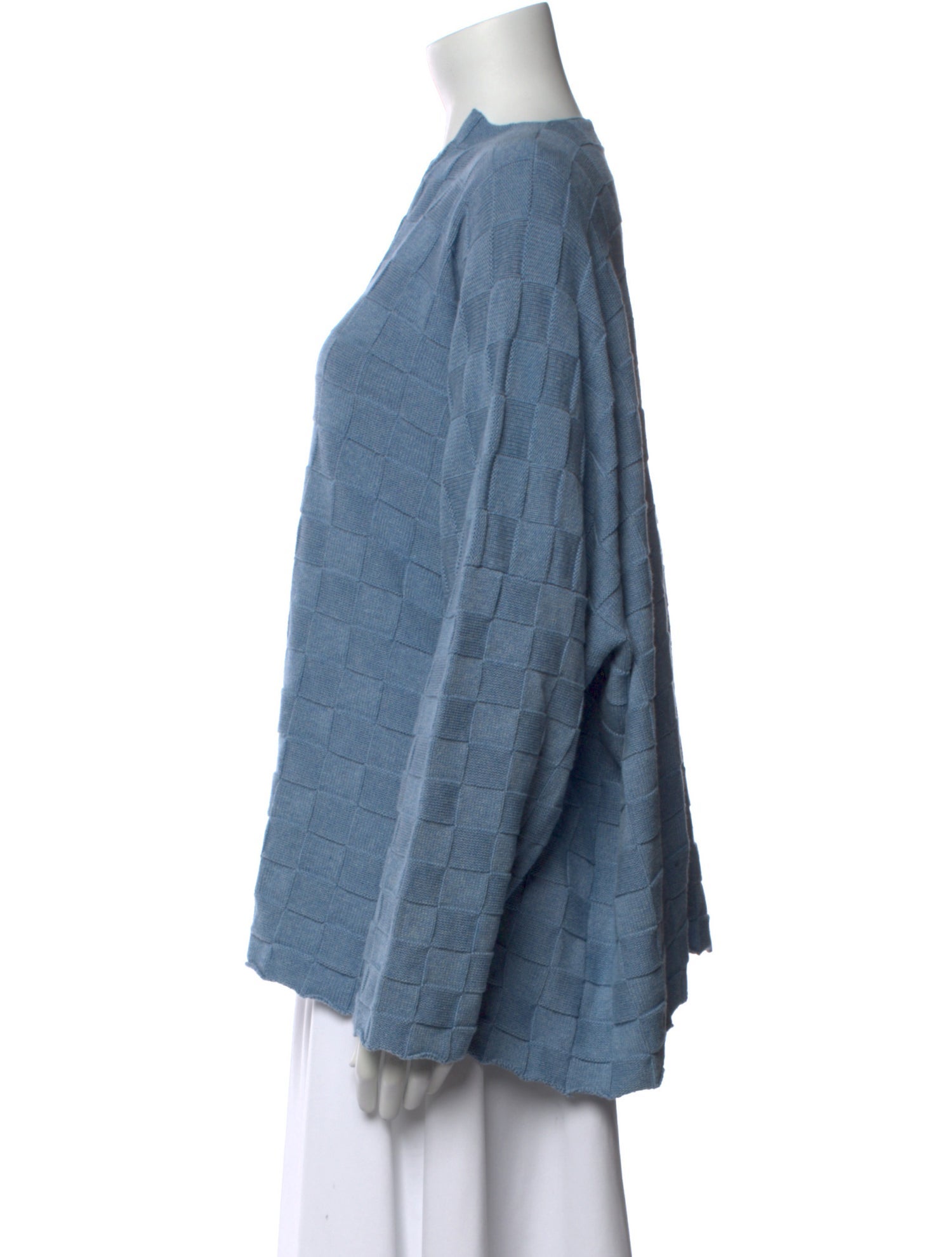 Eskandar Plaid Print V-Neck Sweater