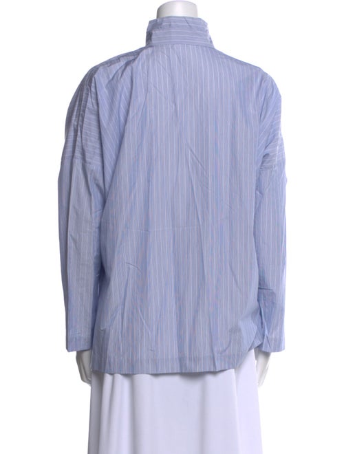 Eskandar Mock Neck Long Sleeve Blouse