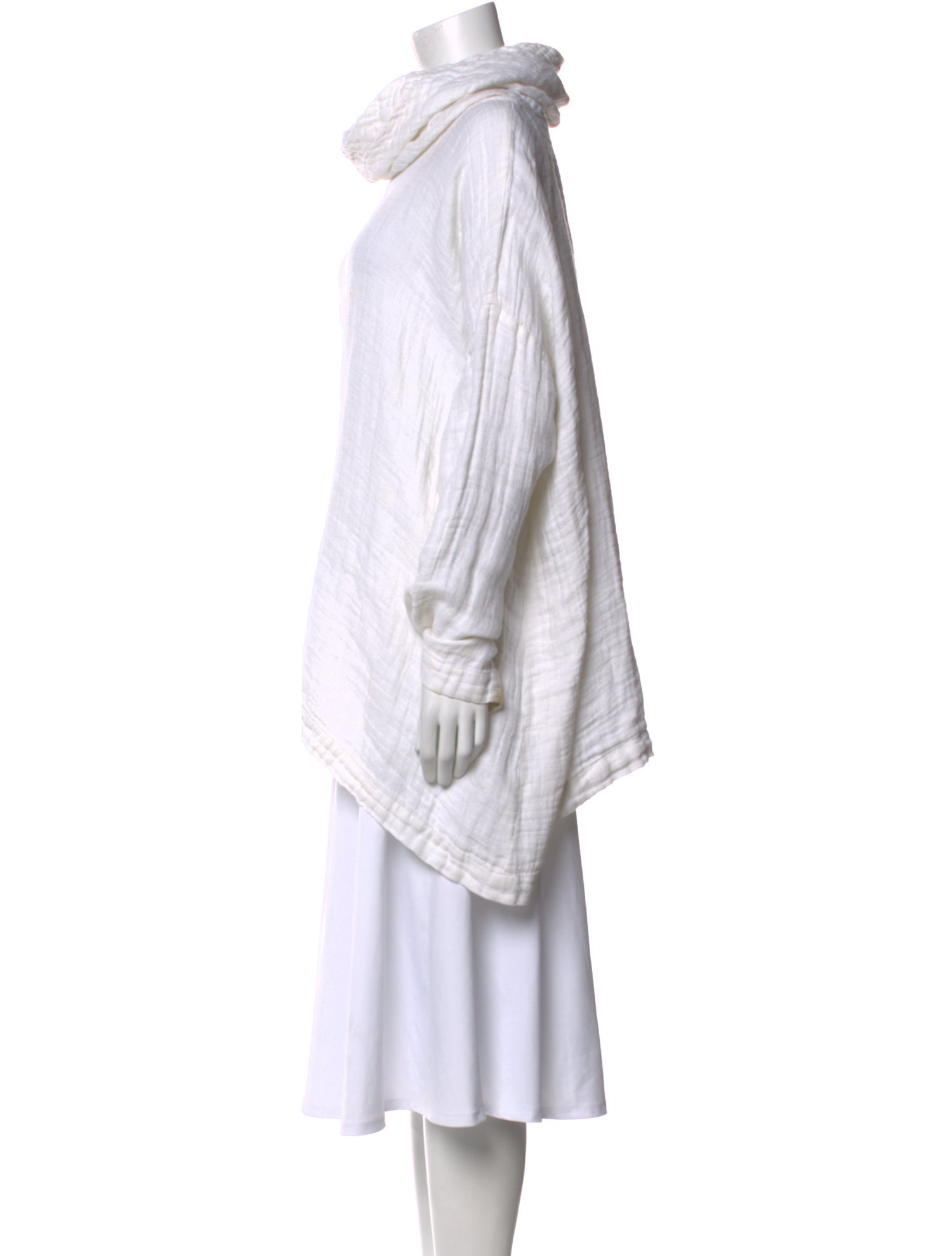 Eskandar Linen Cowl Neck Tunic