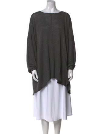 Eskandar Linen Bateau Neckline Tunic