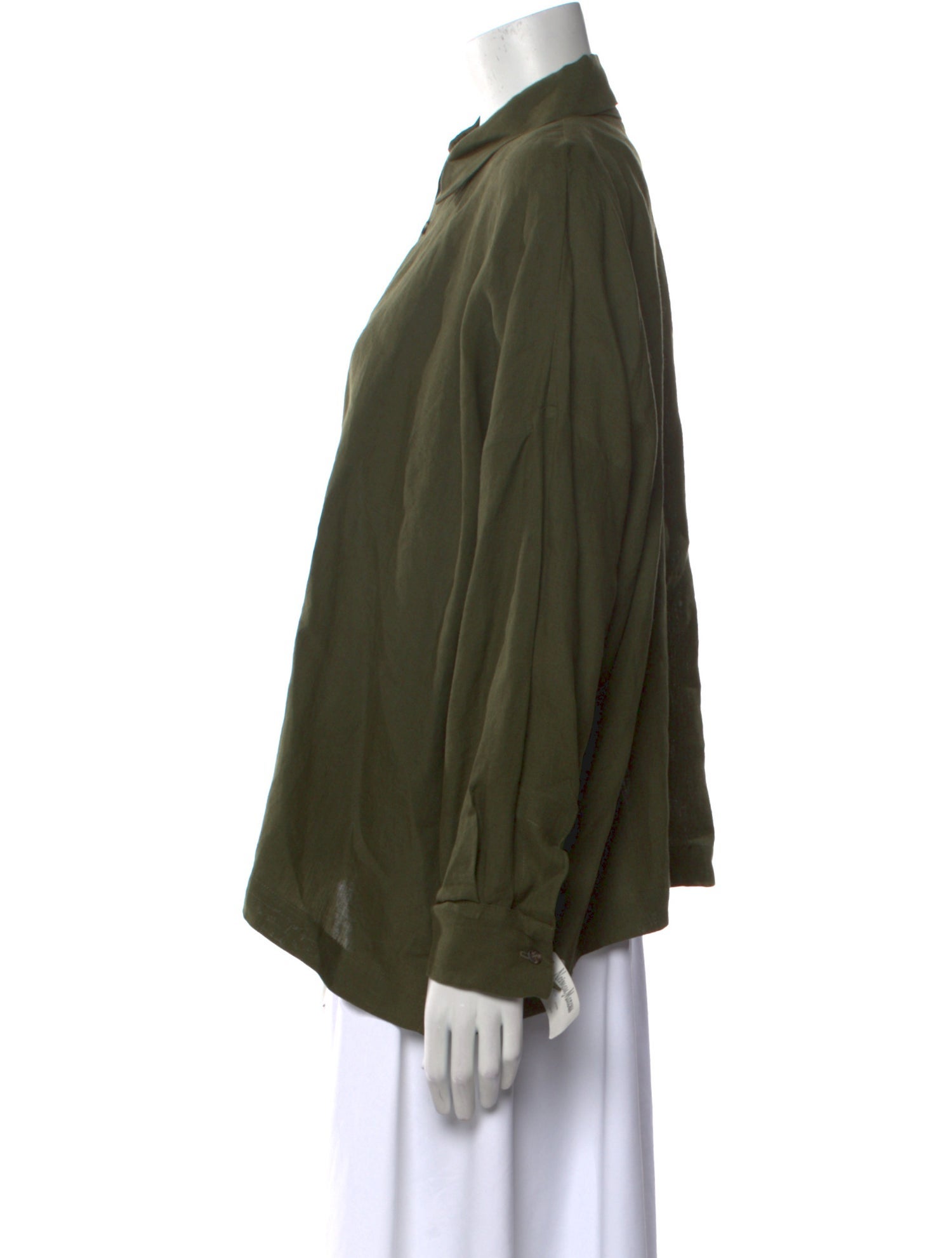 Eskandar Linen Long Sleeve Button-Up Top w/ Tags