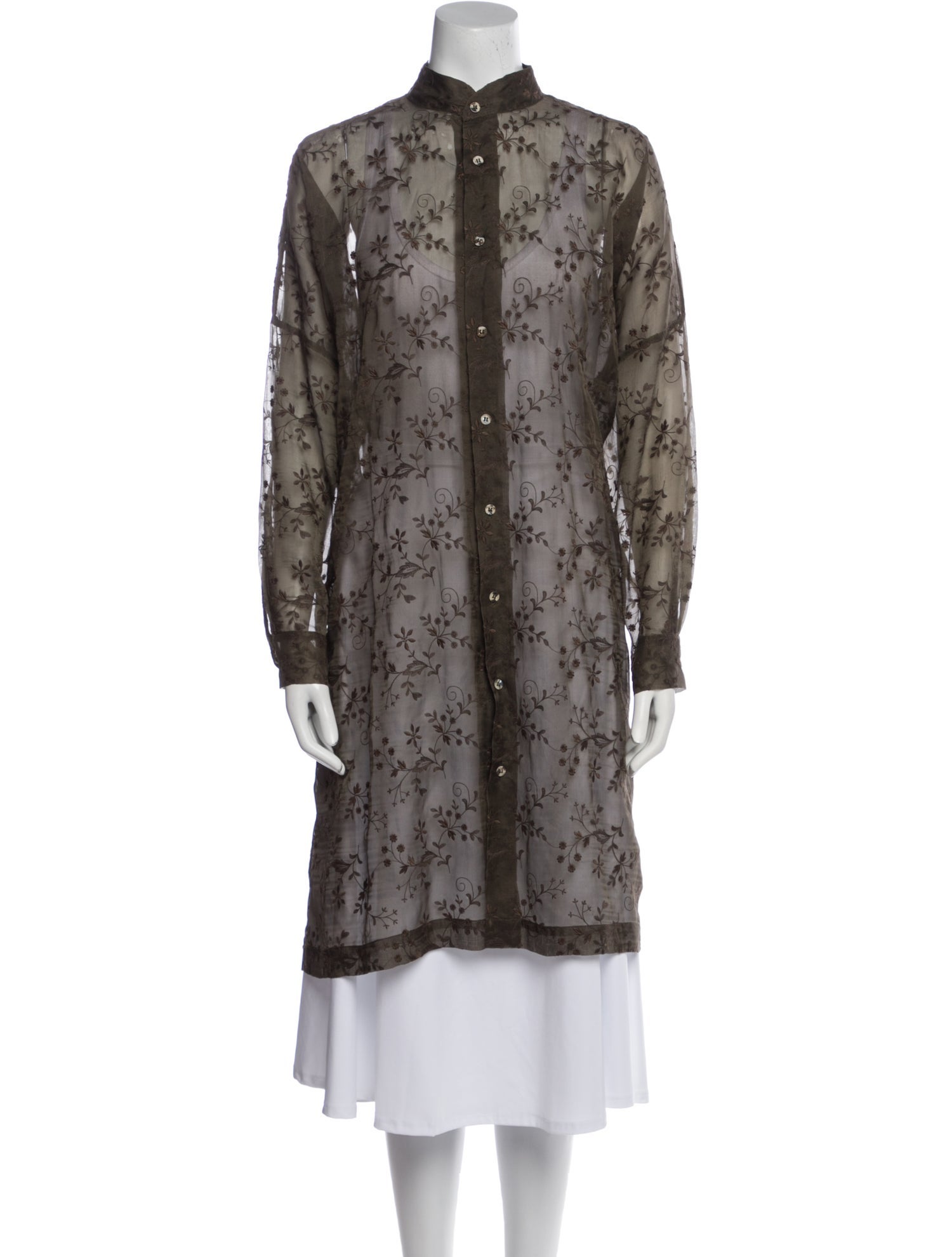 Eskandar Silk Floral Print Tunic