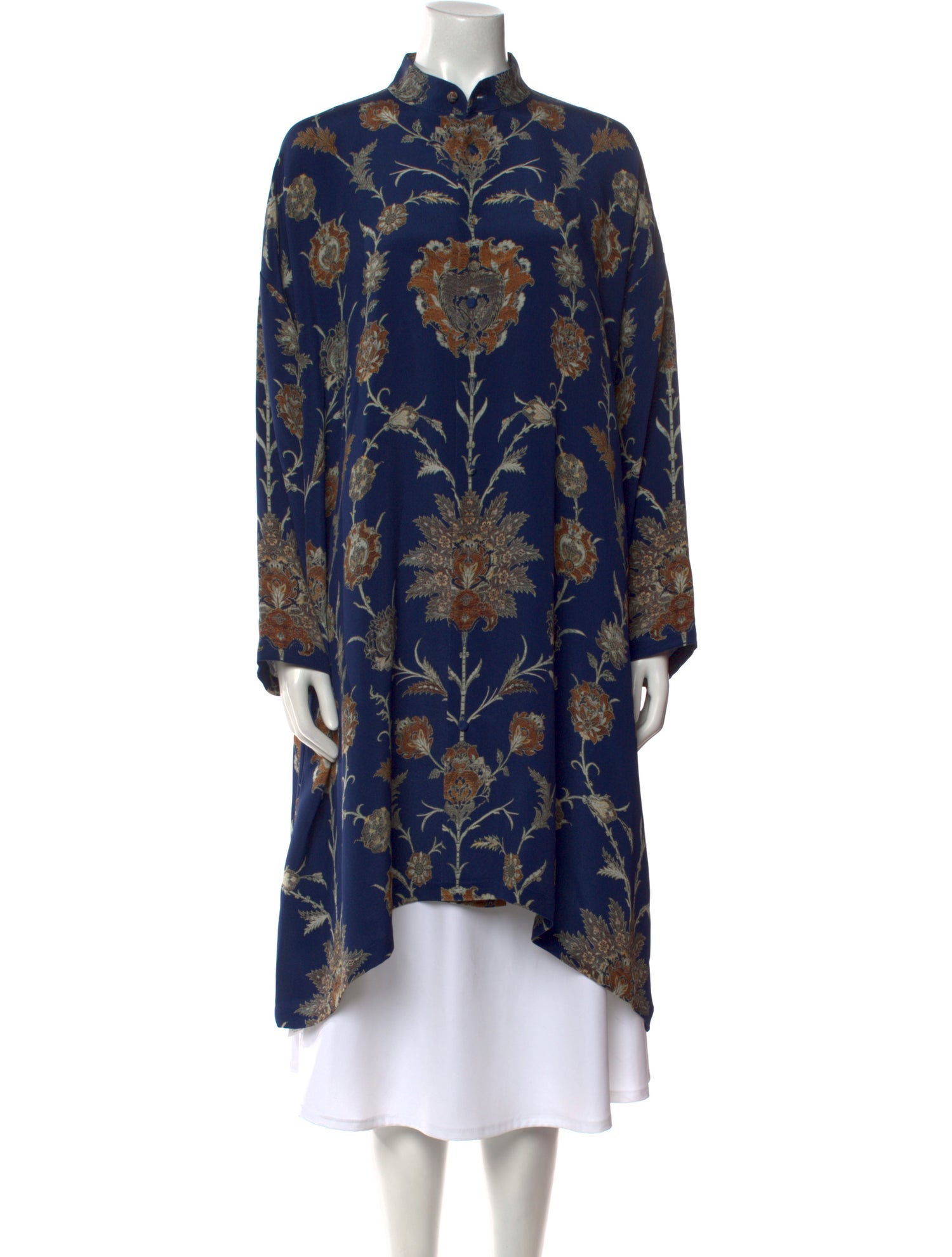 Eskandar Silk Floral Print Tunic