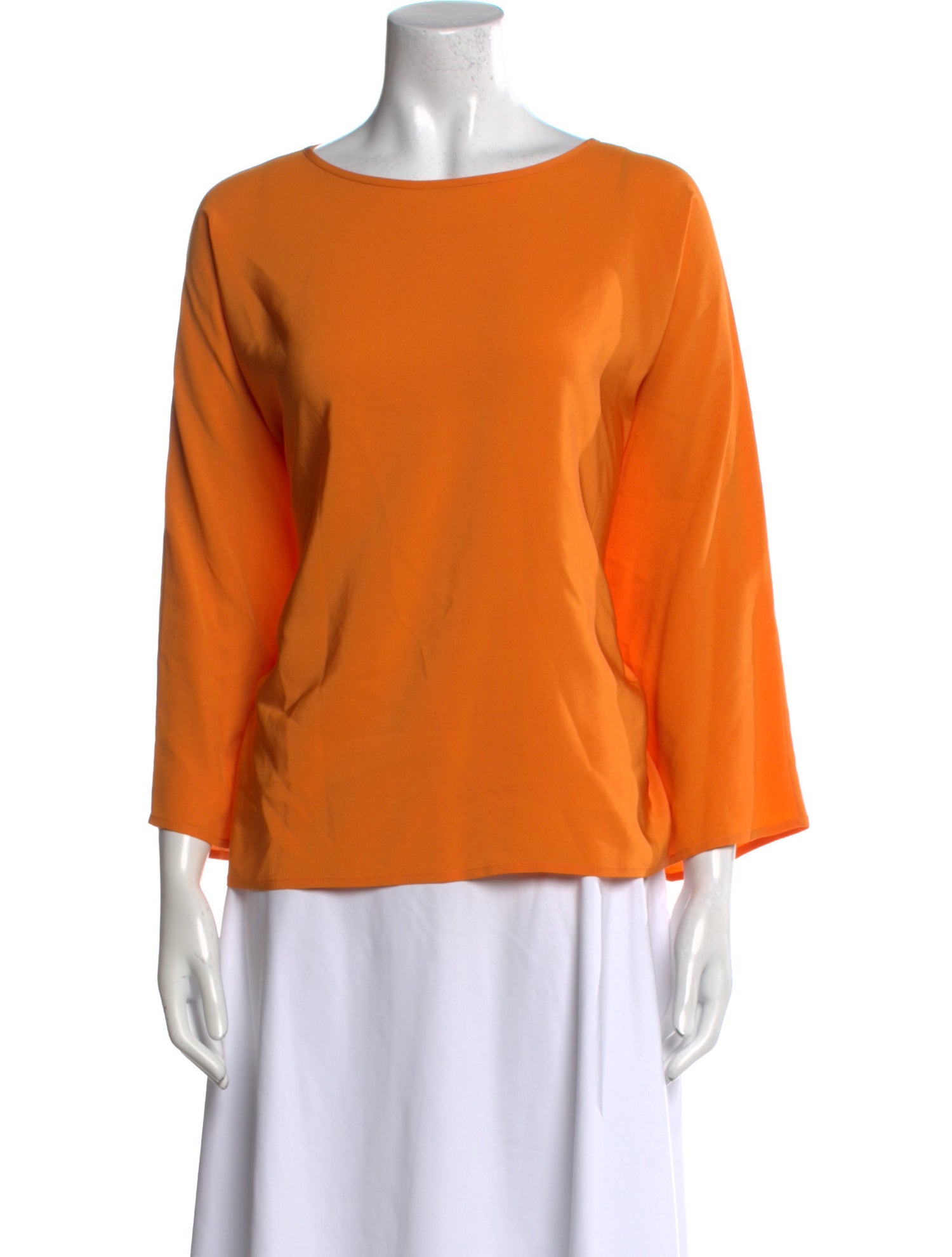 Eskandar Silk Bateau Neckline Blouse