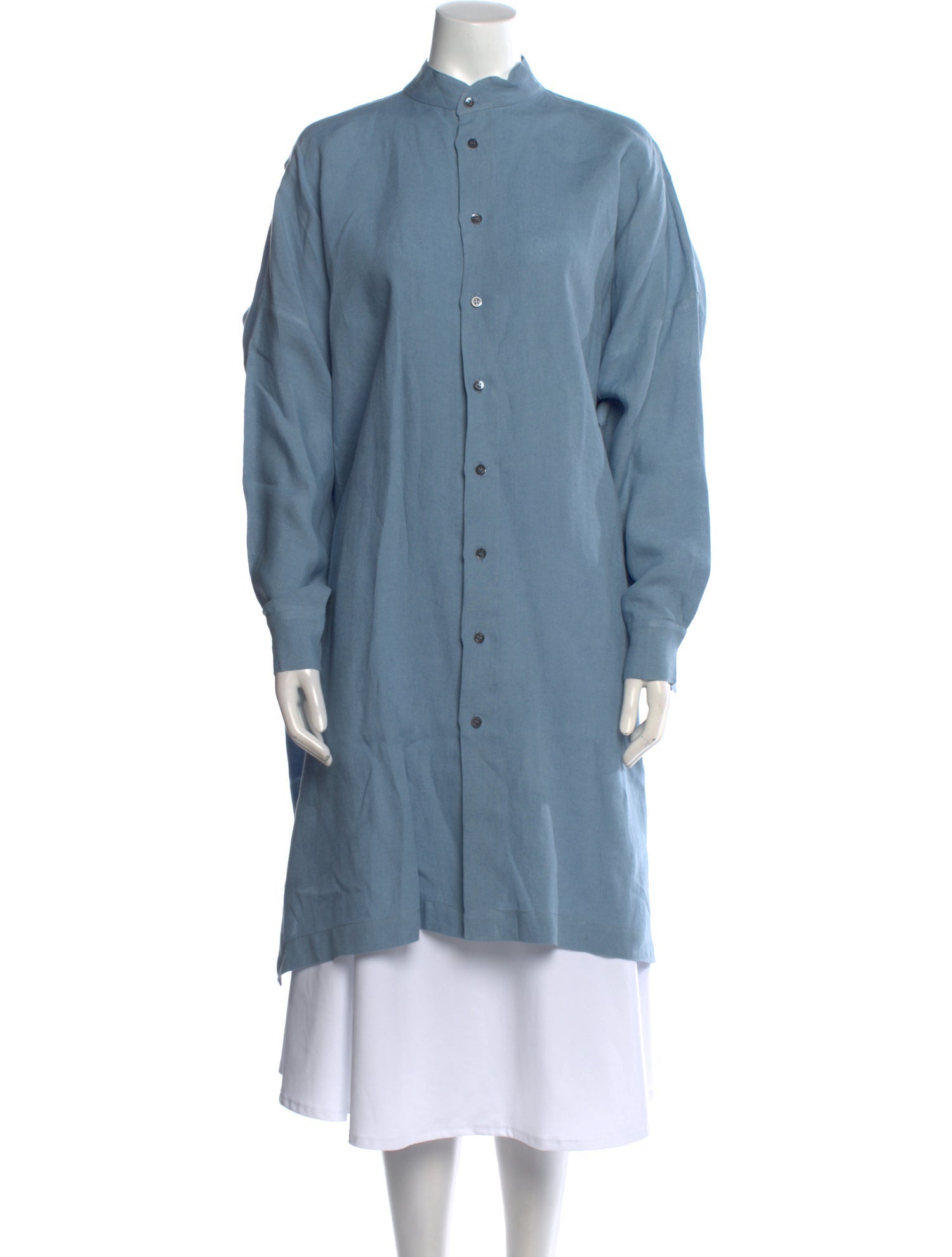 Eskandar Linen Mock Neck Tunic
