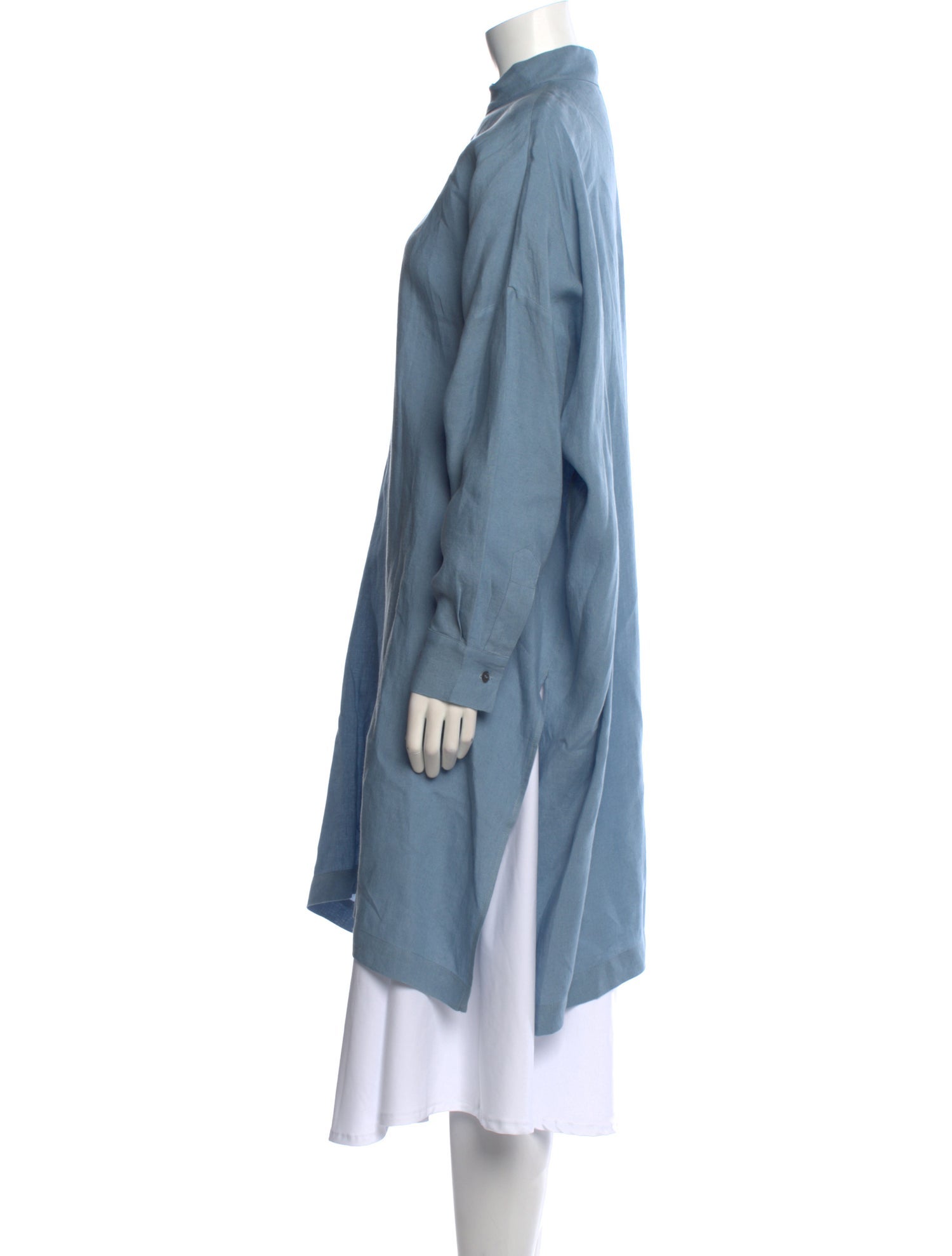 Eskandar Linen Mock Neck Tunic