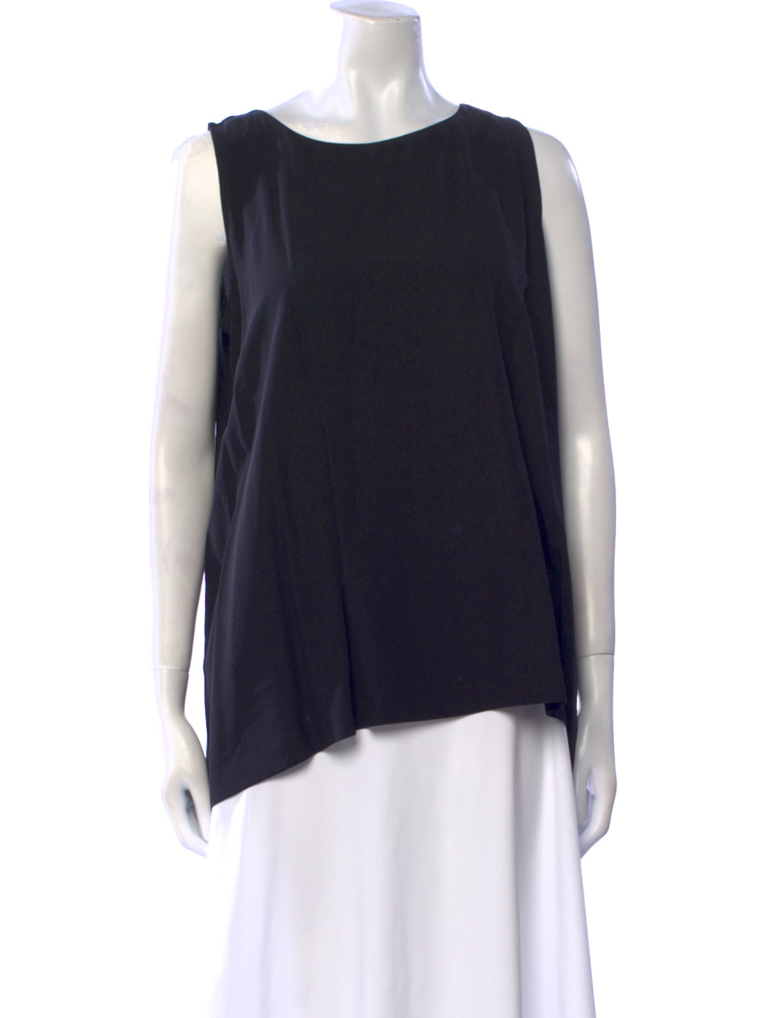 Eskandar Silk Bateau Neckline Top