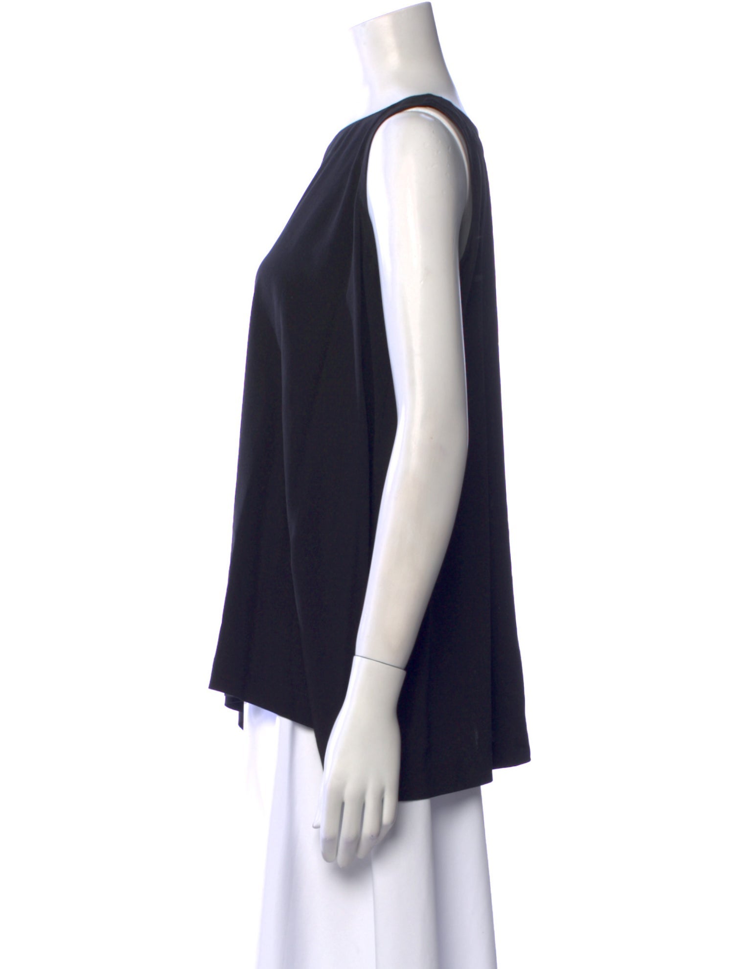 Eskandar Silk Bateau Neckline Top