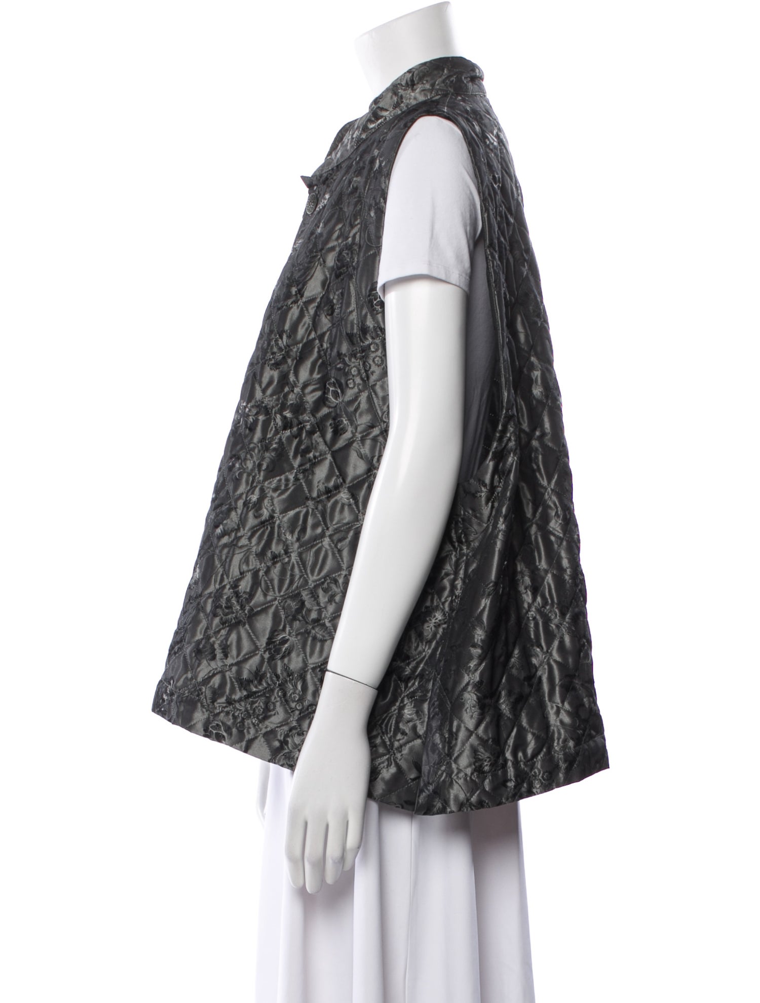 Eskandar Silk Animal Print Vest