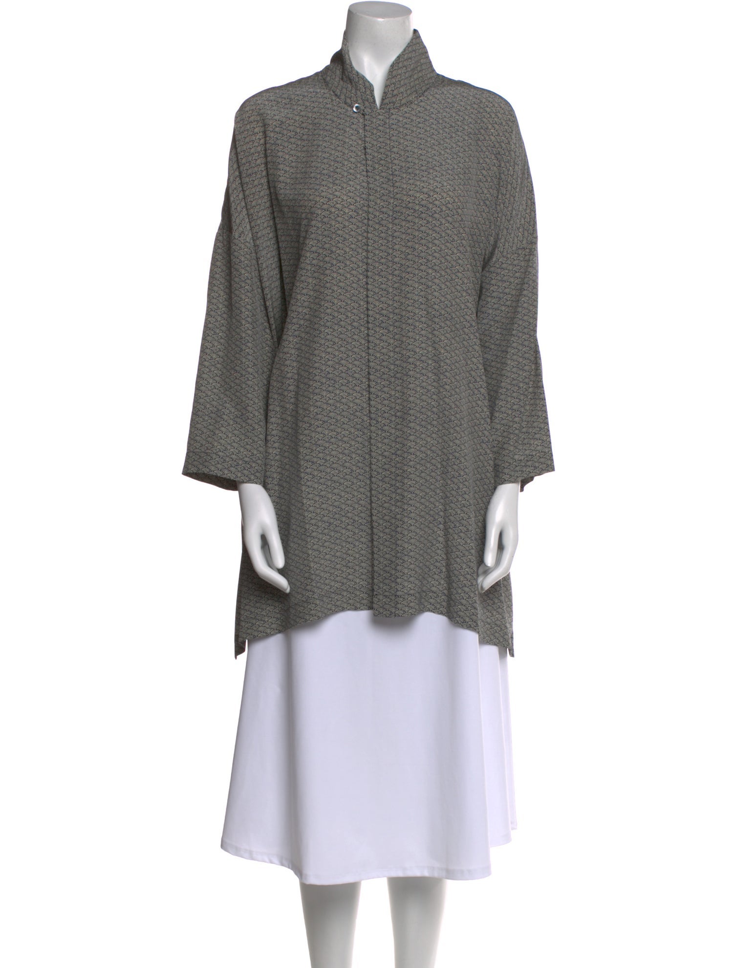 Eskandar Silk Mock Neck Tunic