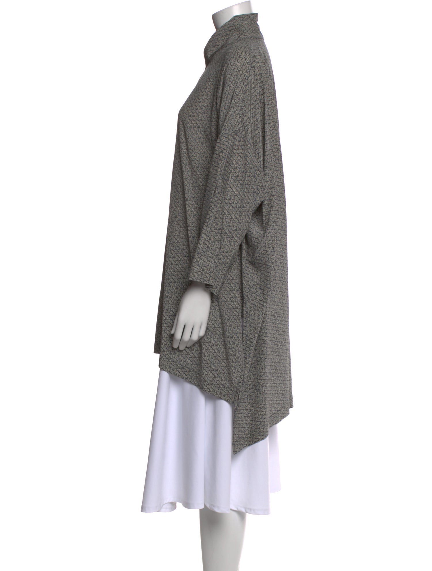 Eskandar Silk Mock Neck Tunic