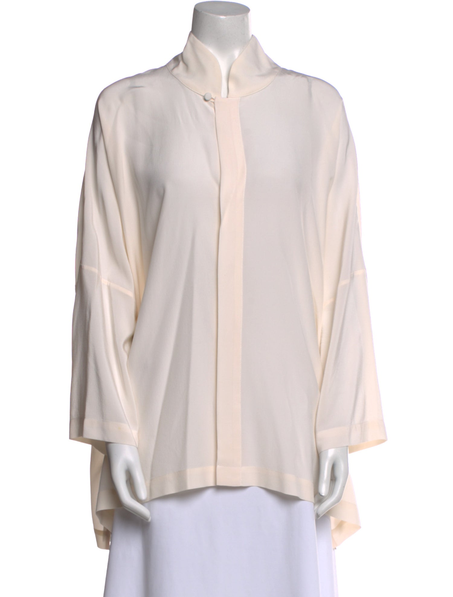 Eskandar Silk Mock Neck Tunic