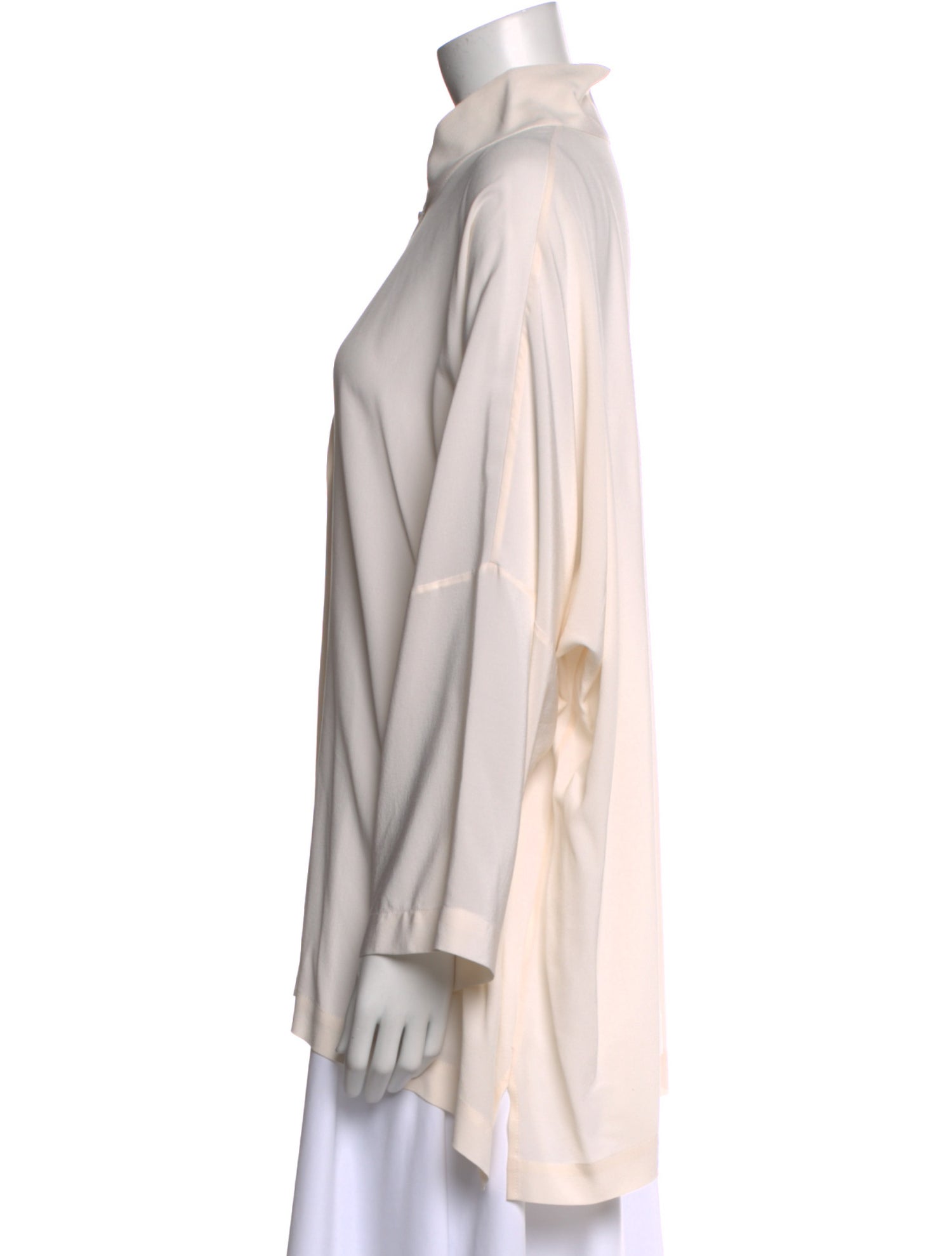 Eskandar Silk Mock Neck Tunic