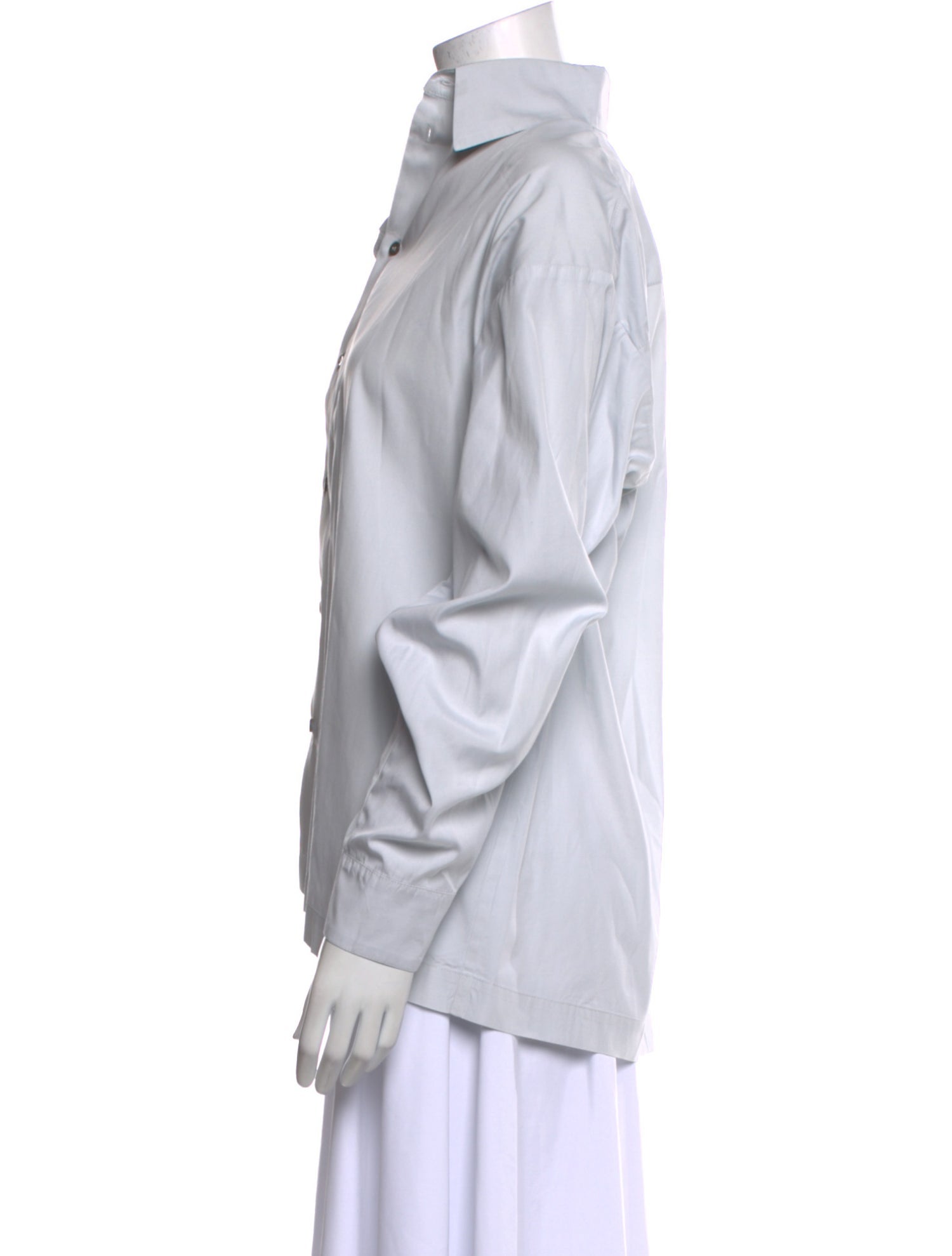 Eskandar Long Sleeve Button-Up Top