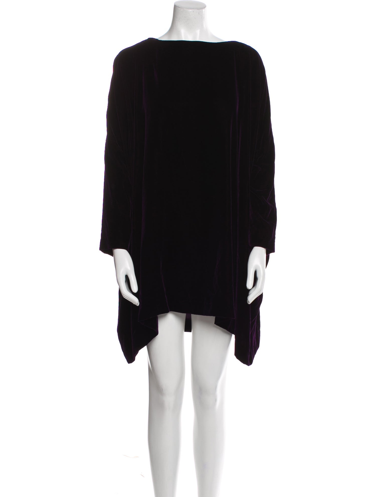 Eskandar Bateau Neckline Mini Dress