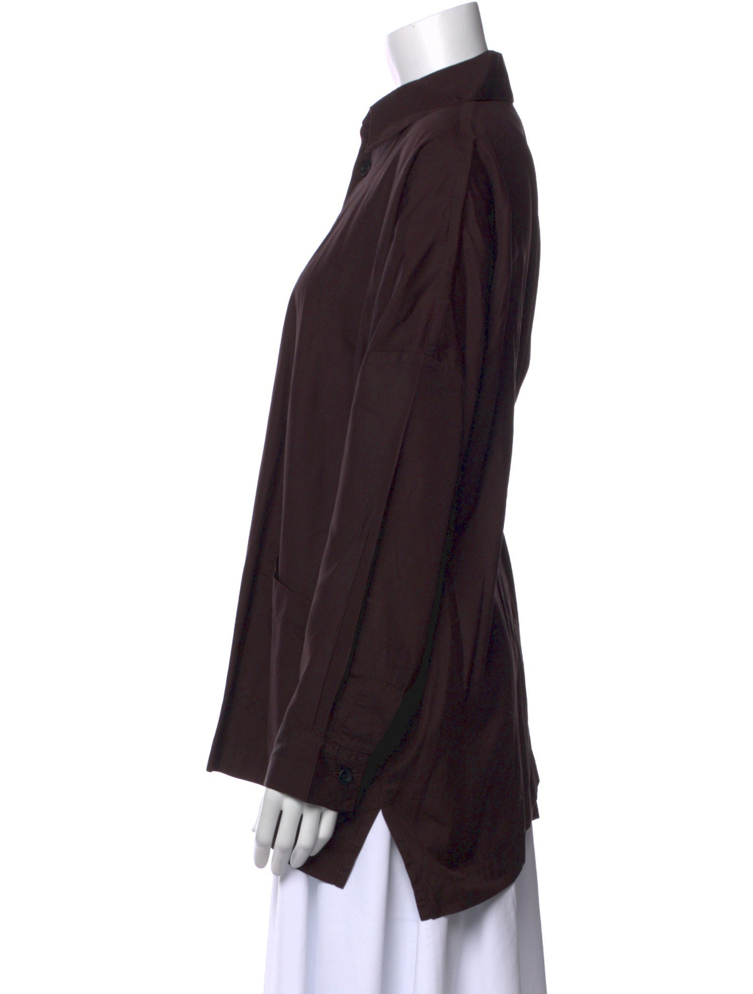 Eskandar Long Sleeve Button-Up Top