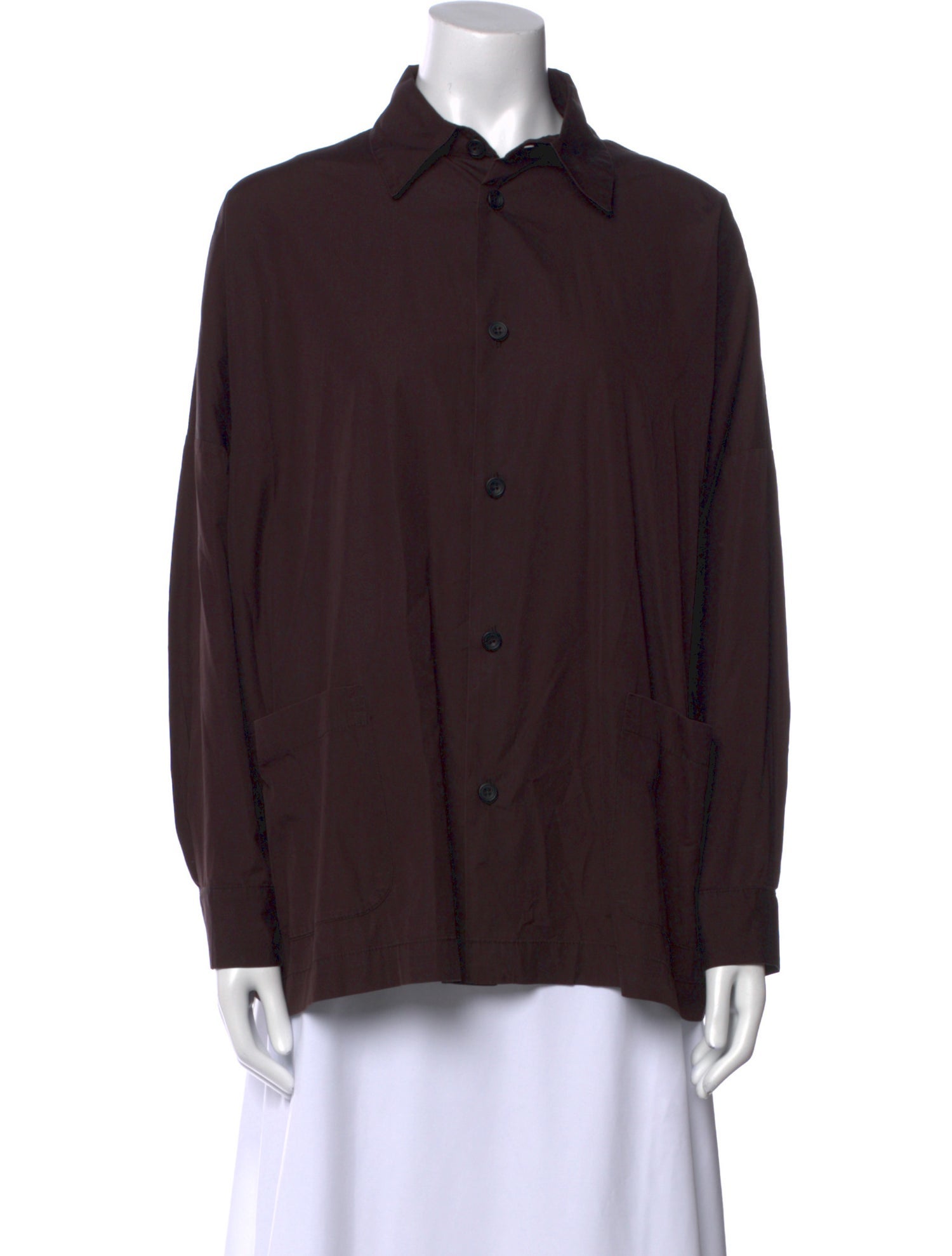 Eskandar Long Sleeve Button-Up Top
