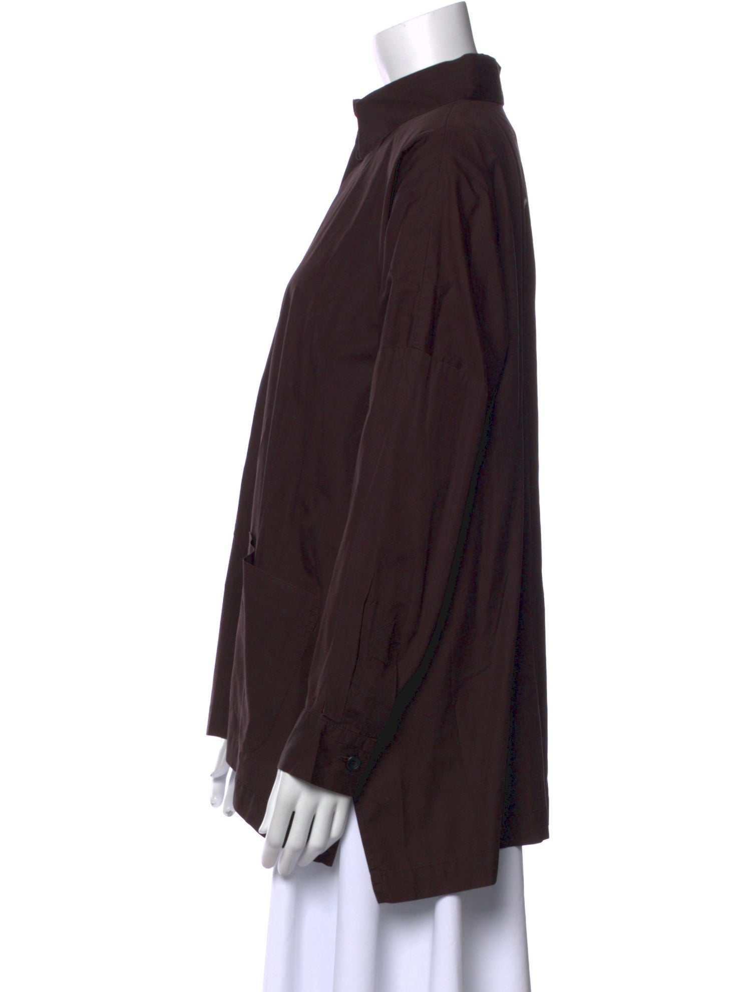 Eskandar Long Sleeve Button-Up Top