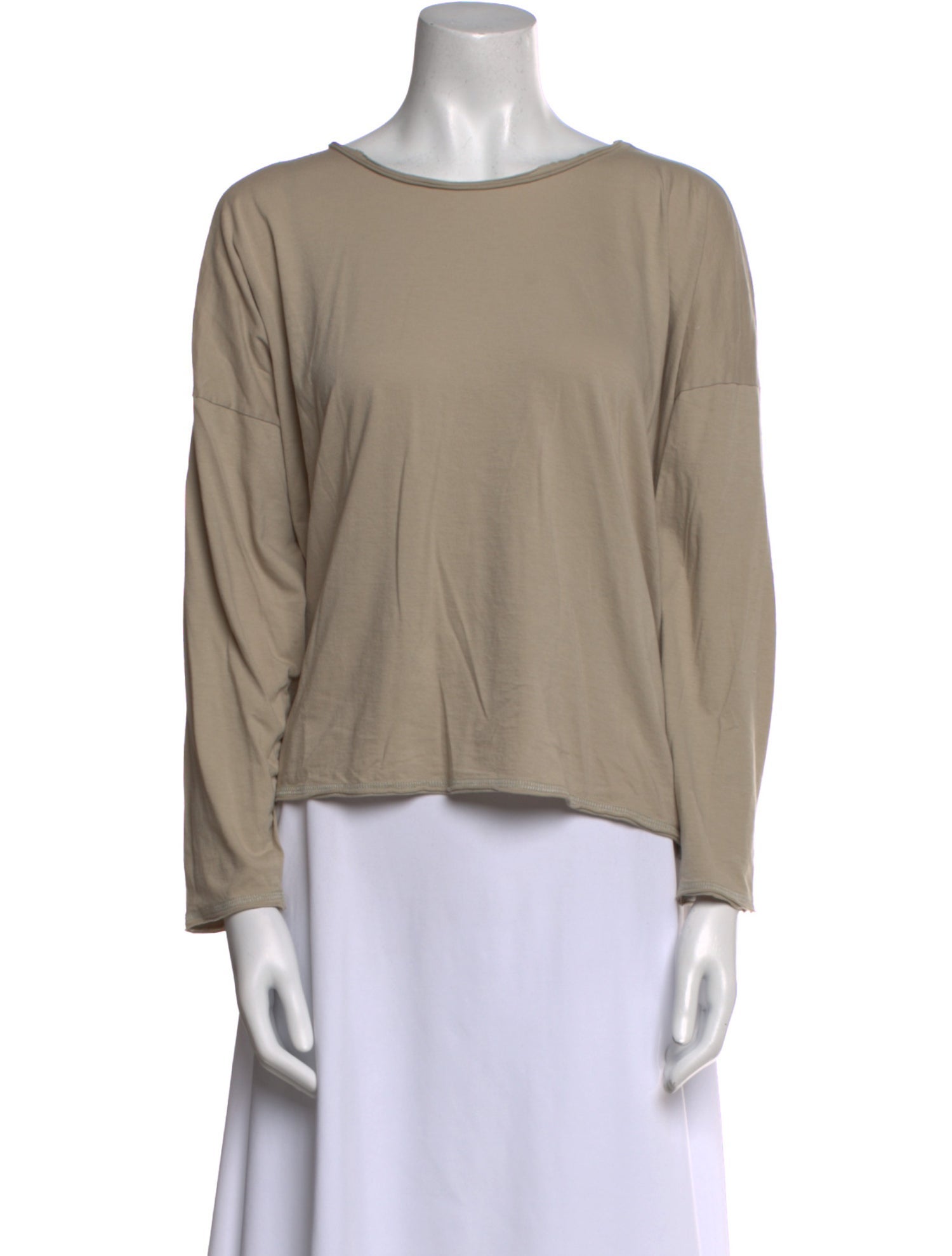 Eskandar Bateau Neckline Long Sleeve Top