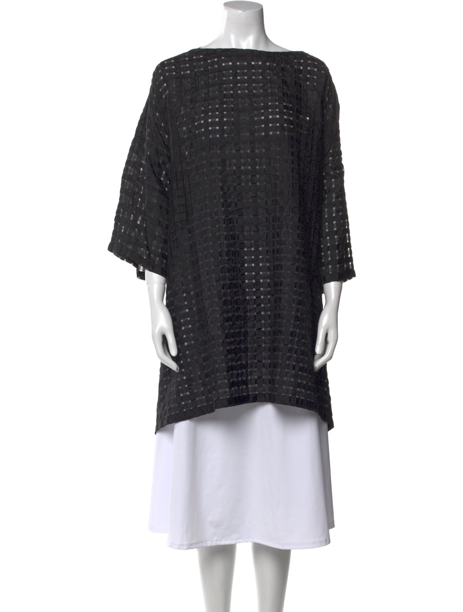 Eskandar Silk Bateau Neckline Tunic