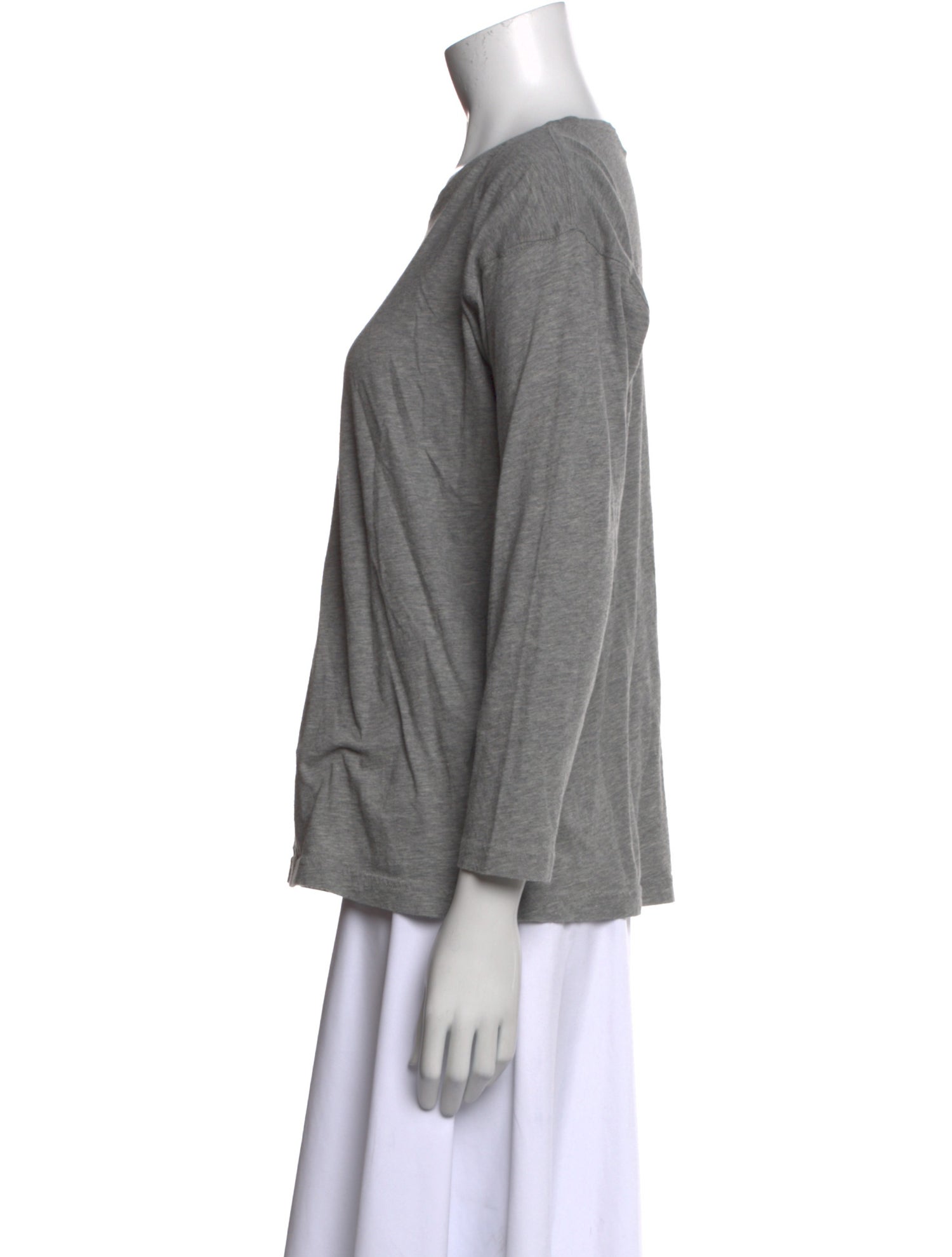 Eskandar Bateau Neckline Three-Quarter Sleeve Top