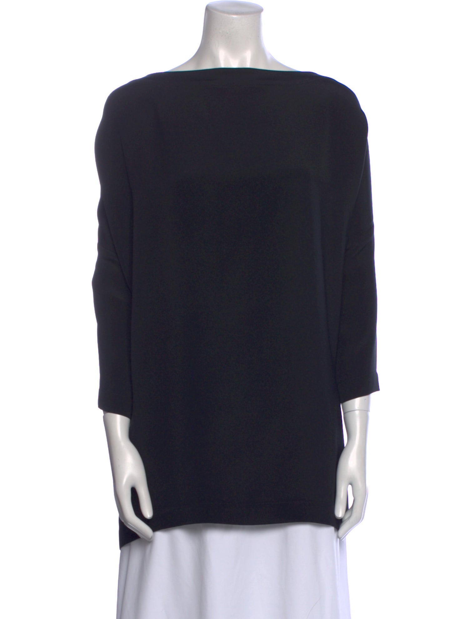 Eskandar Silk Bateau Neckline Tunic