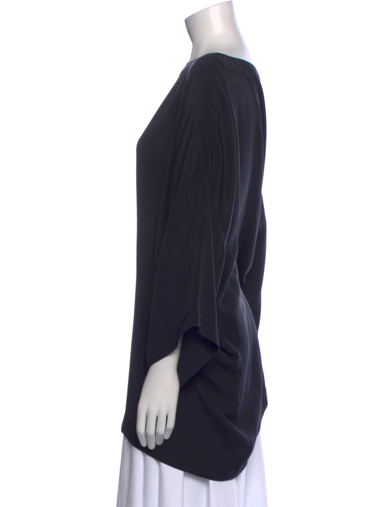 Eskandar Silk Bateau Neckline Tunic