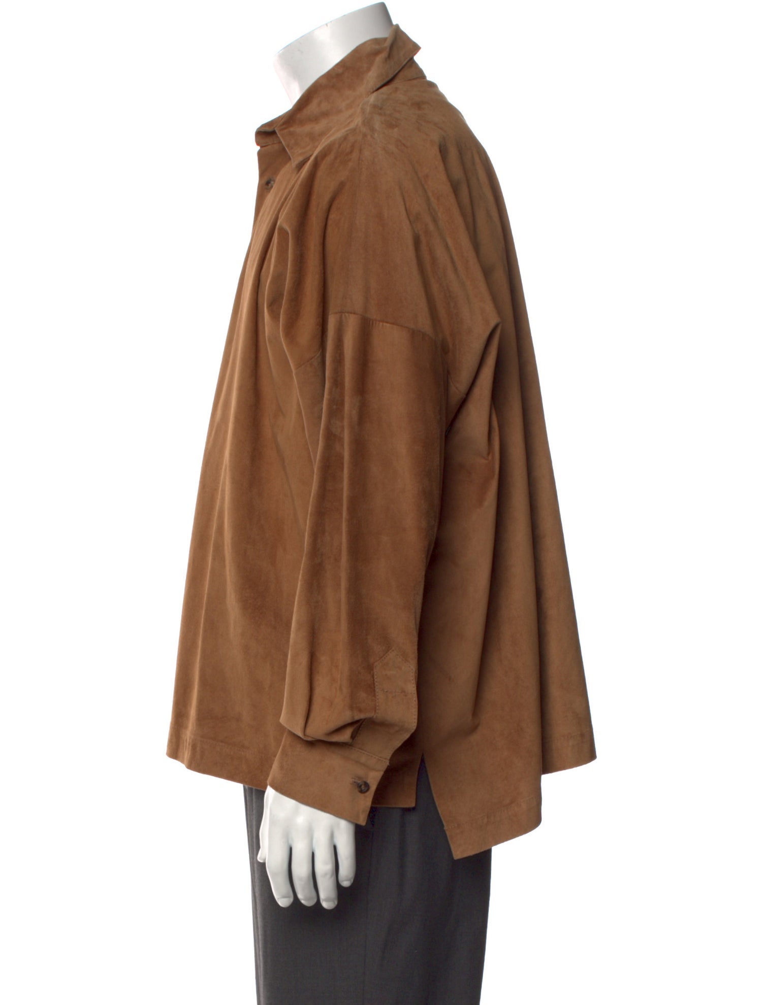 Eskandar Leather Long Sleeve Shirt