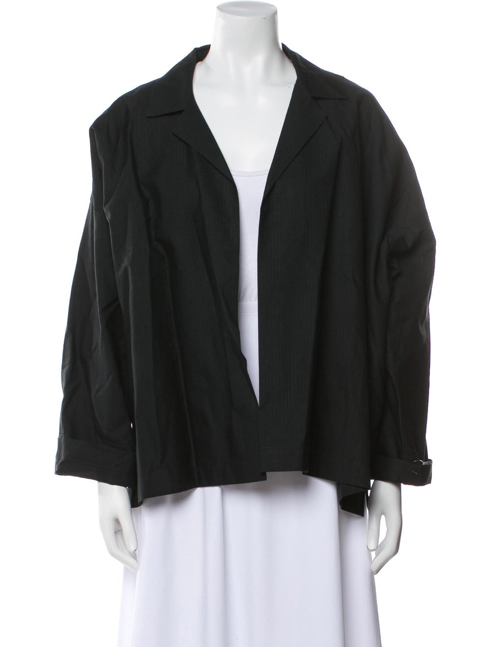 Eskandar Jacket Black Pointed Collar Patch Pocket… - image 1