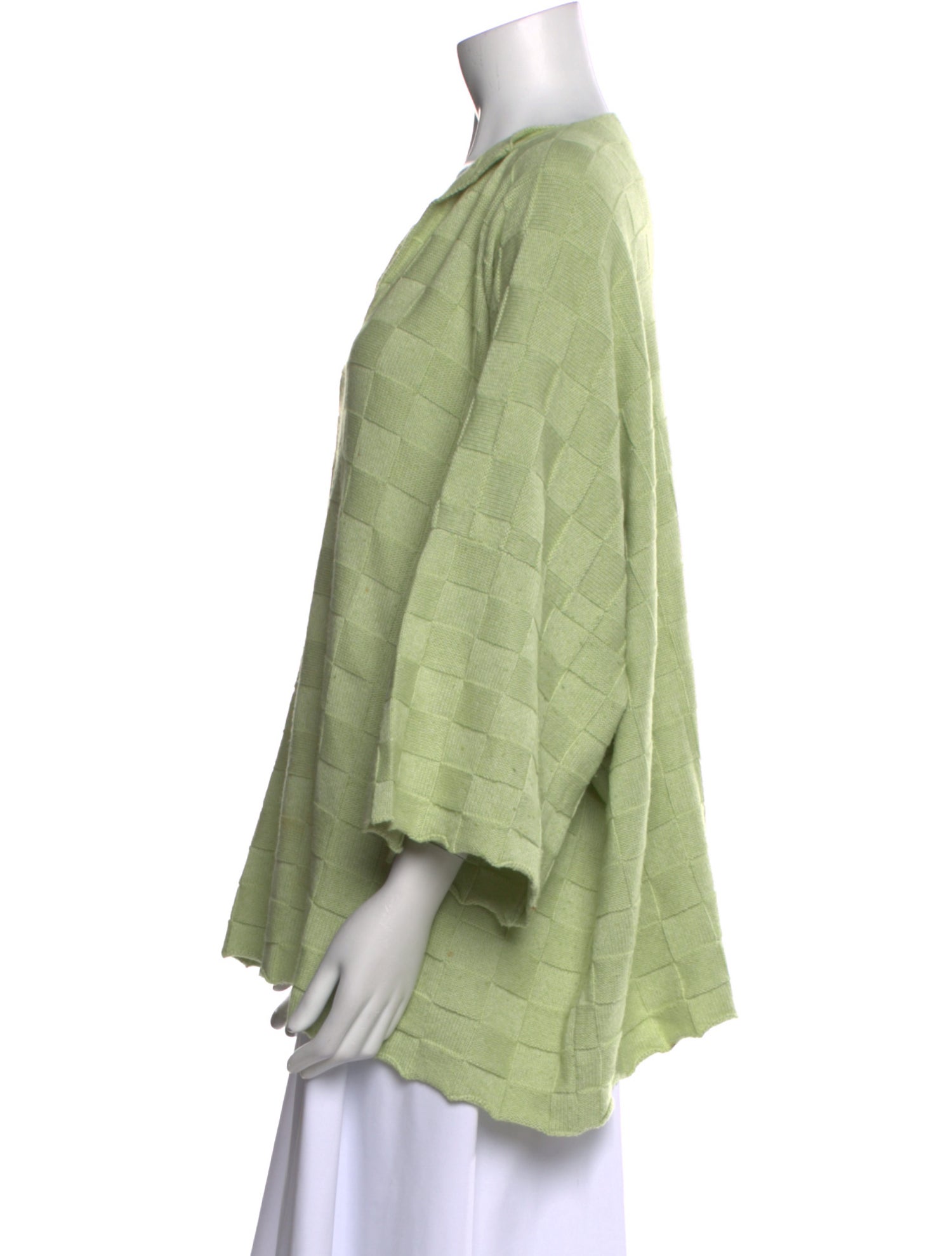 Eskandar V-Neck Three-Quarter Sleeve Blouse