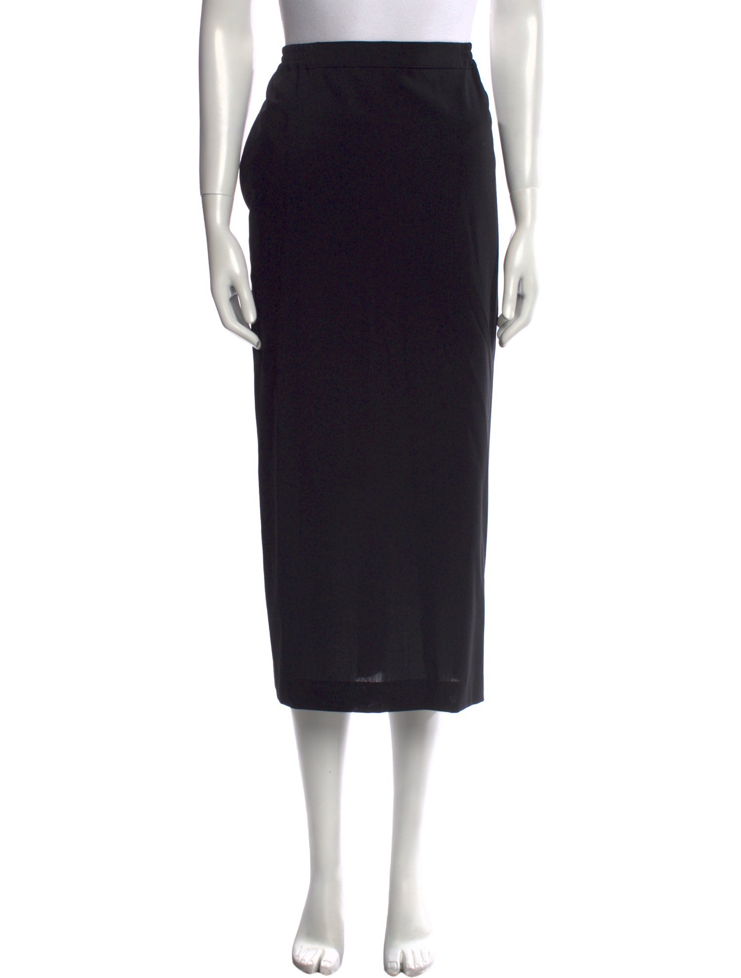 Eskandar Wool Midi Length Skirt