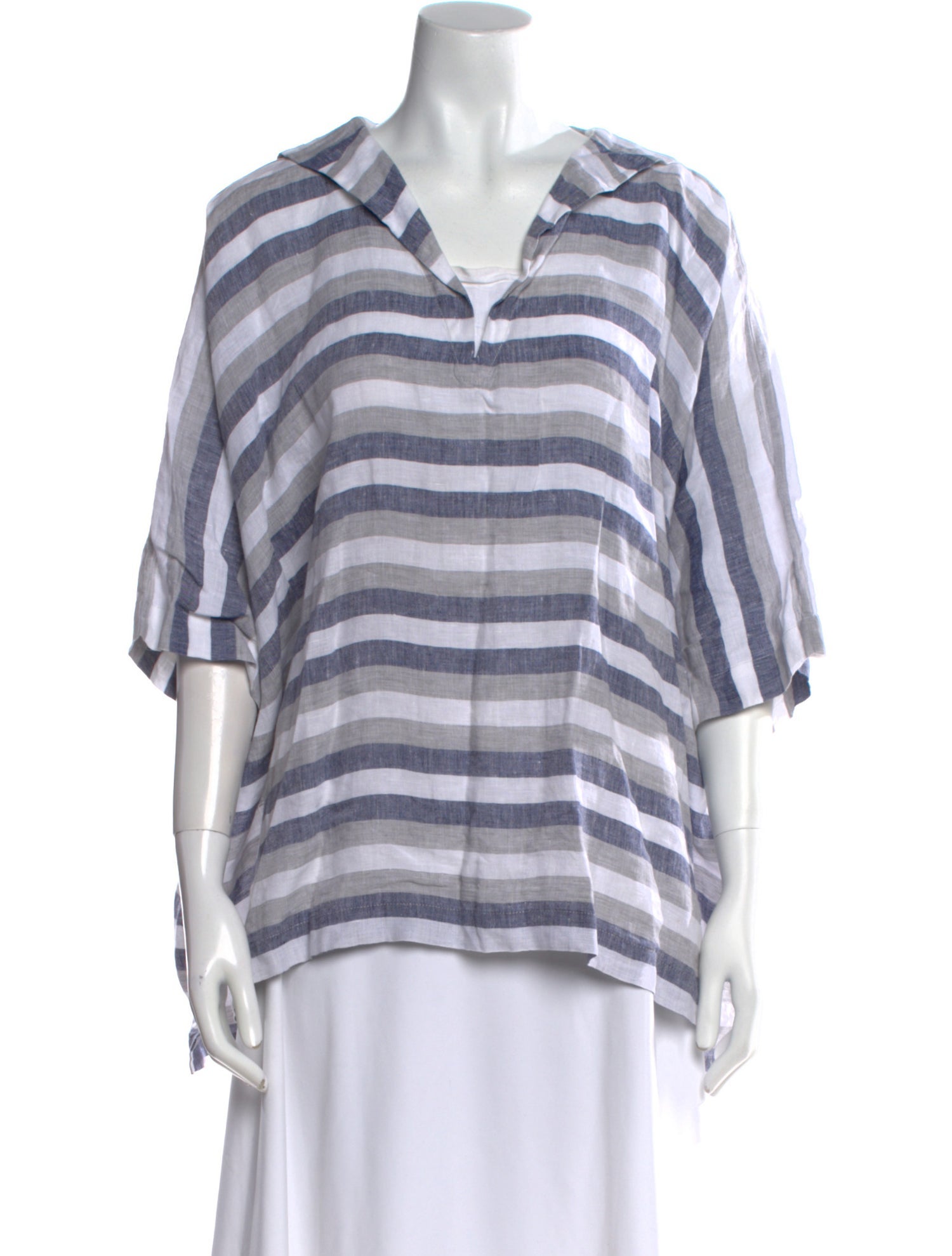 Eskandar Linen Striped Blouse