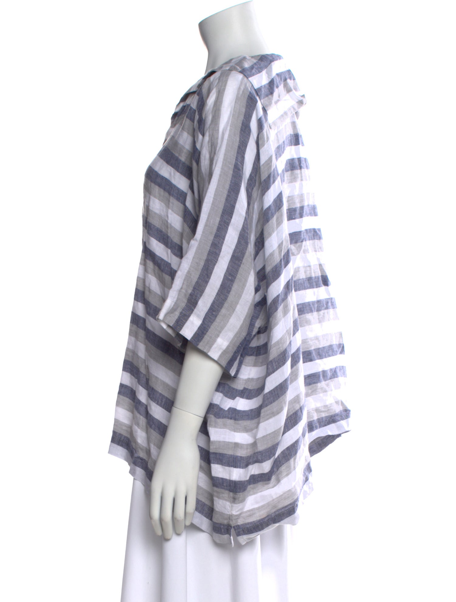 Eskandar Linen Striped Blouse