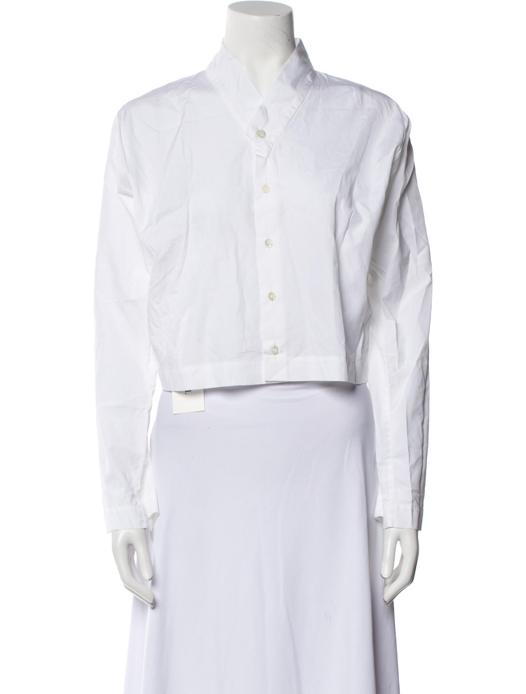 Eskandar Long Sleeve Crop Top