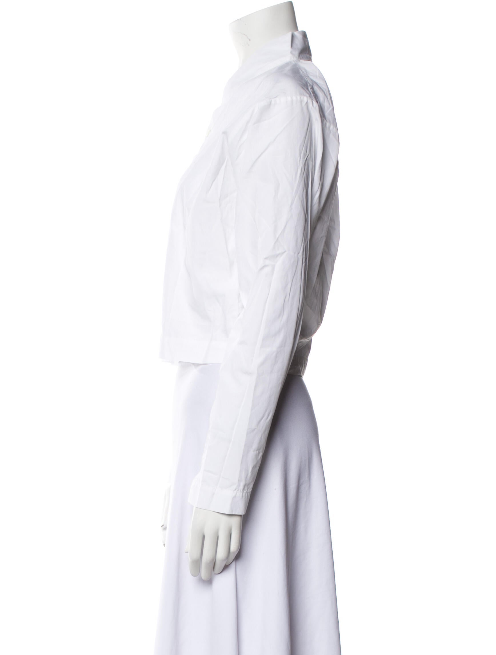 Eskandar Long Sleeve Crop Top