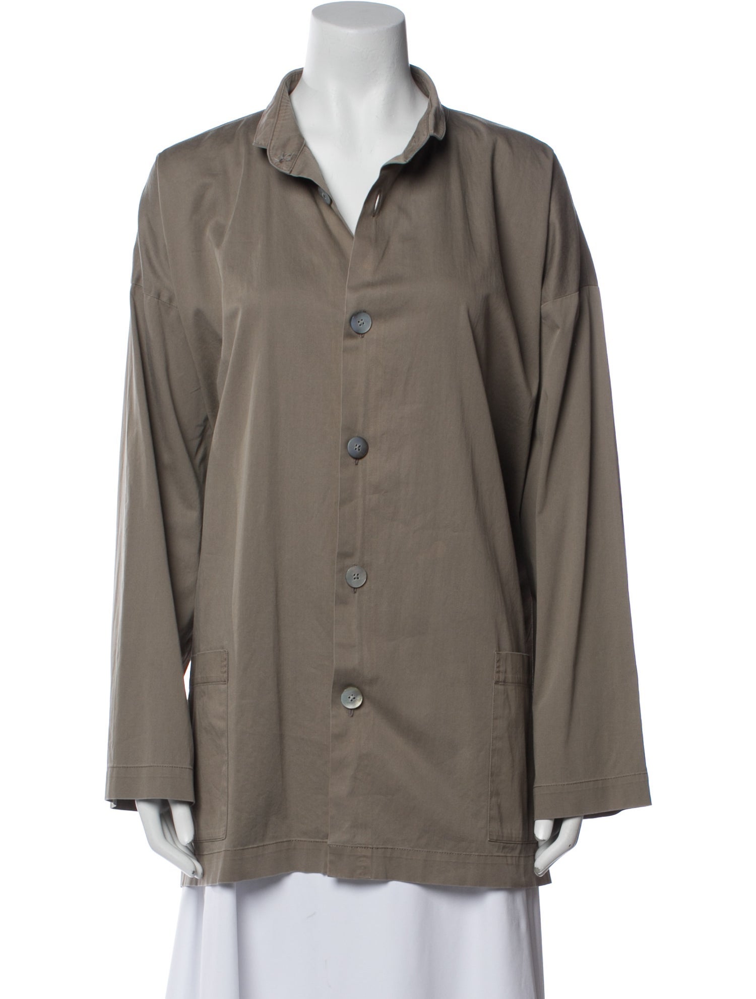 Eskandar Long Sleeve Button-Up Top