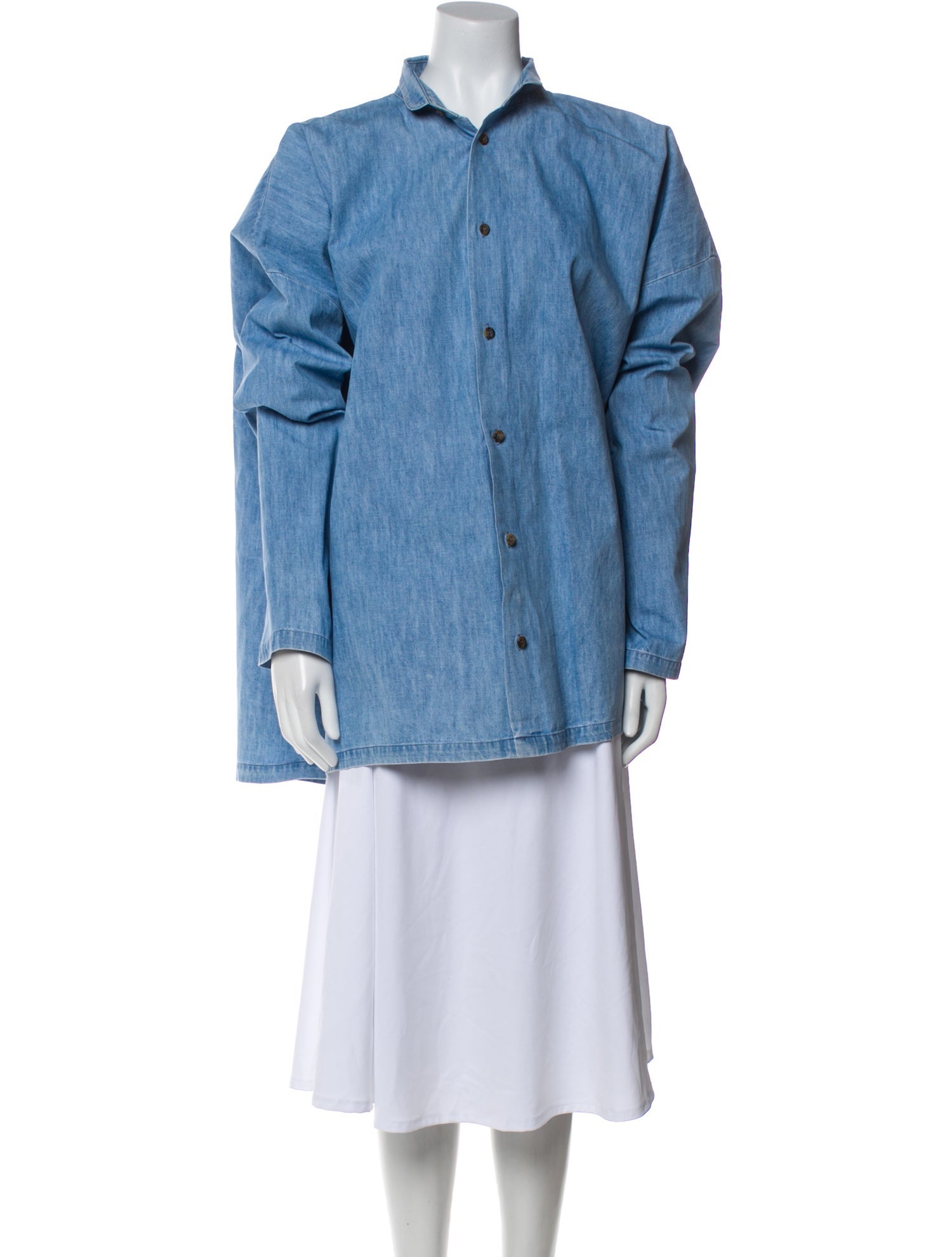 Eskandar Long Sleeve Button-Up Top