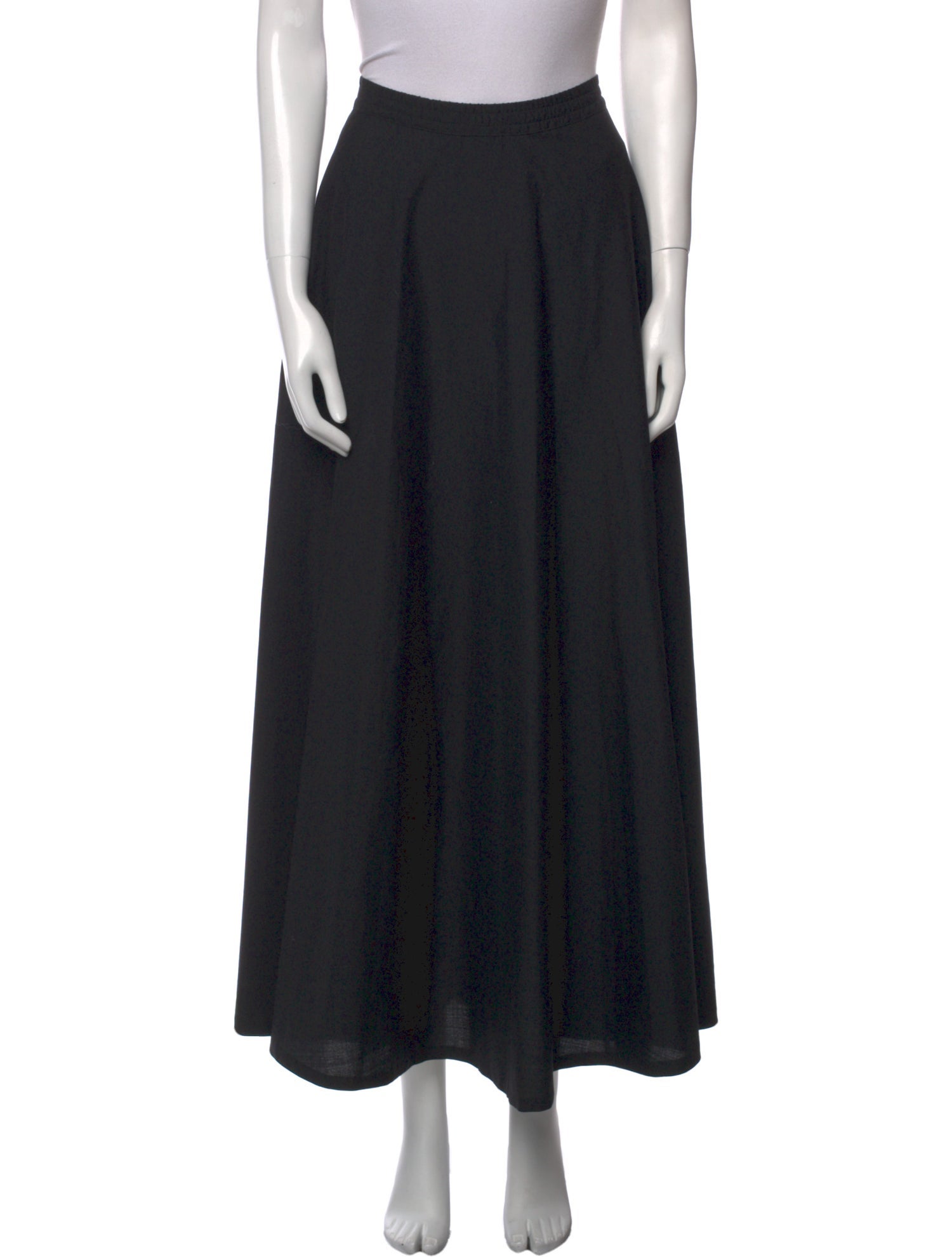 Eskandar Wool Midi Length Skirt
