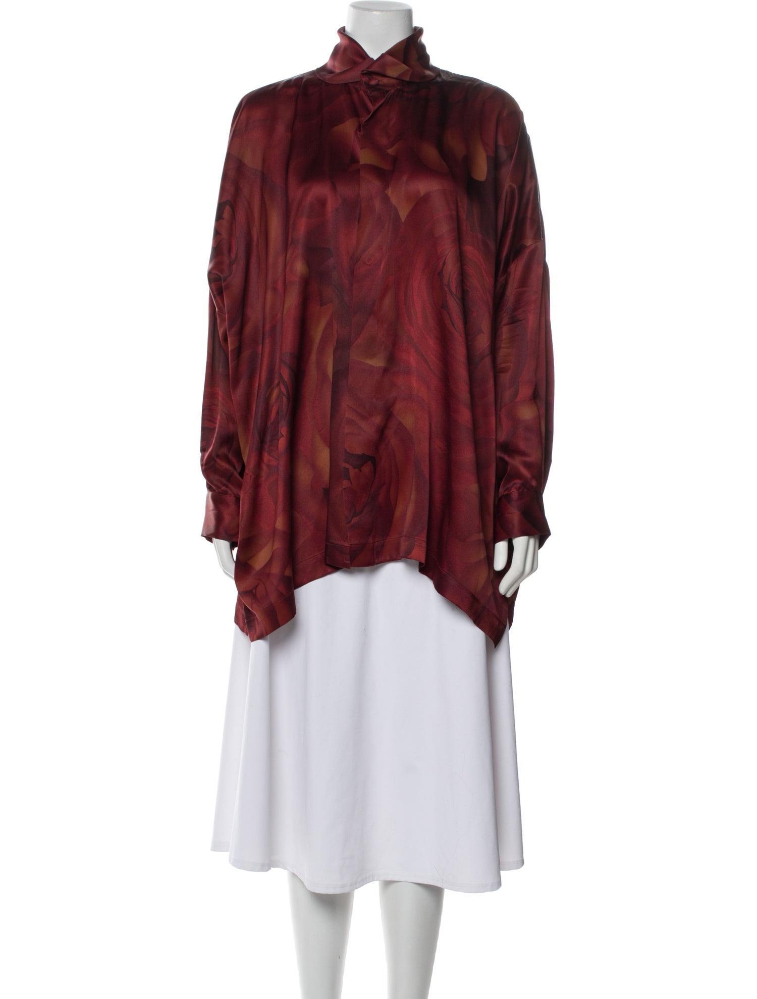 Eskandar Silk Mock Neck Blouse