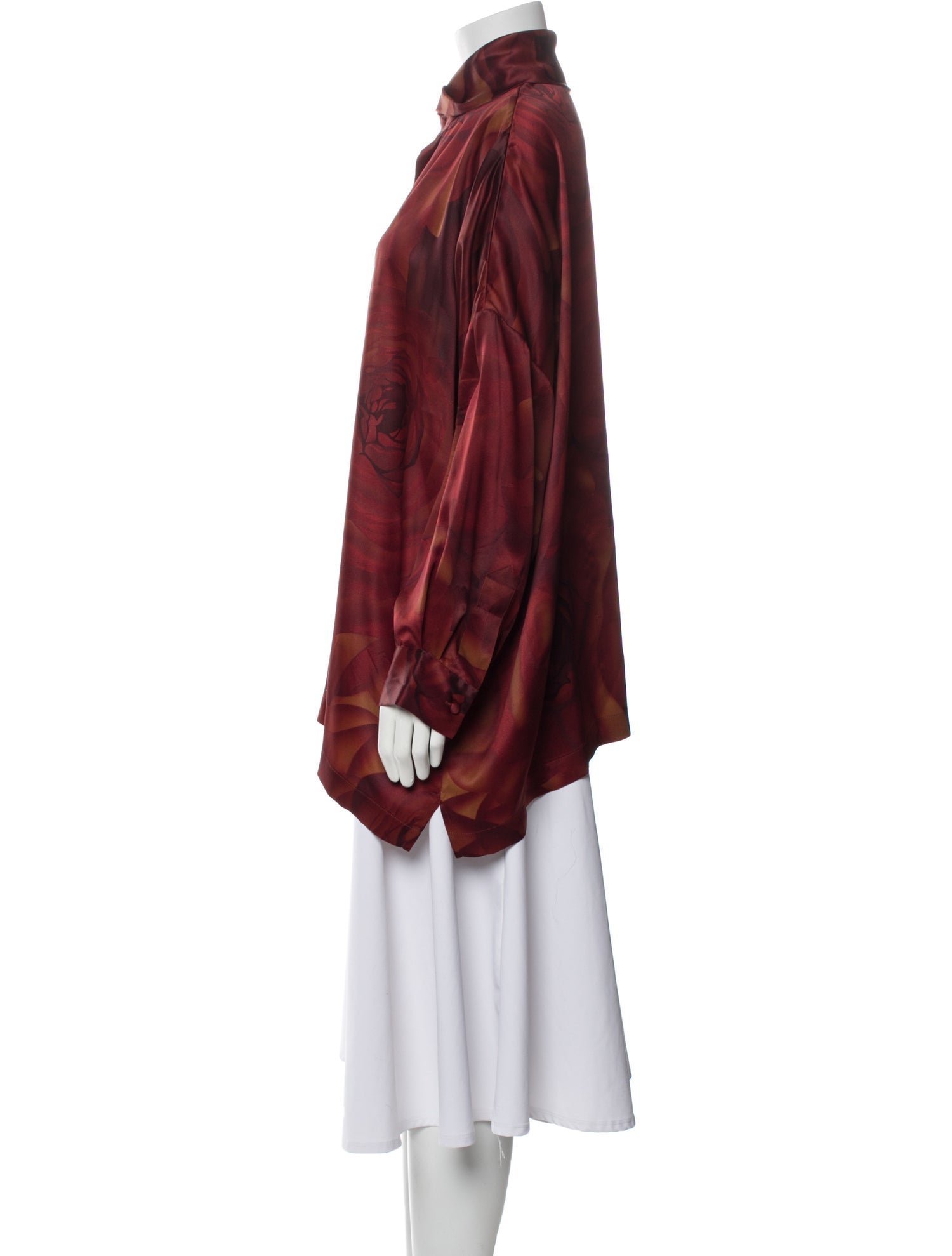 Eskandar Silk Mock Neck Blouse