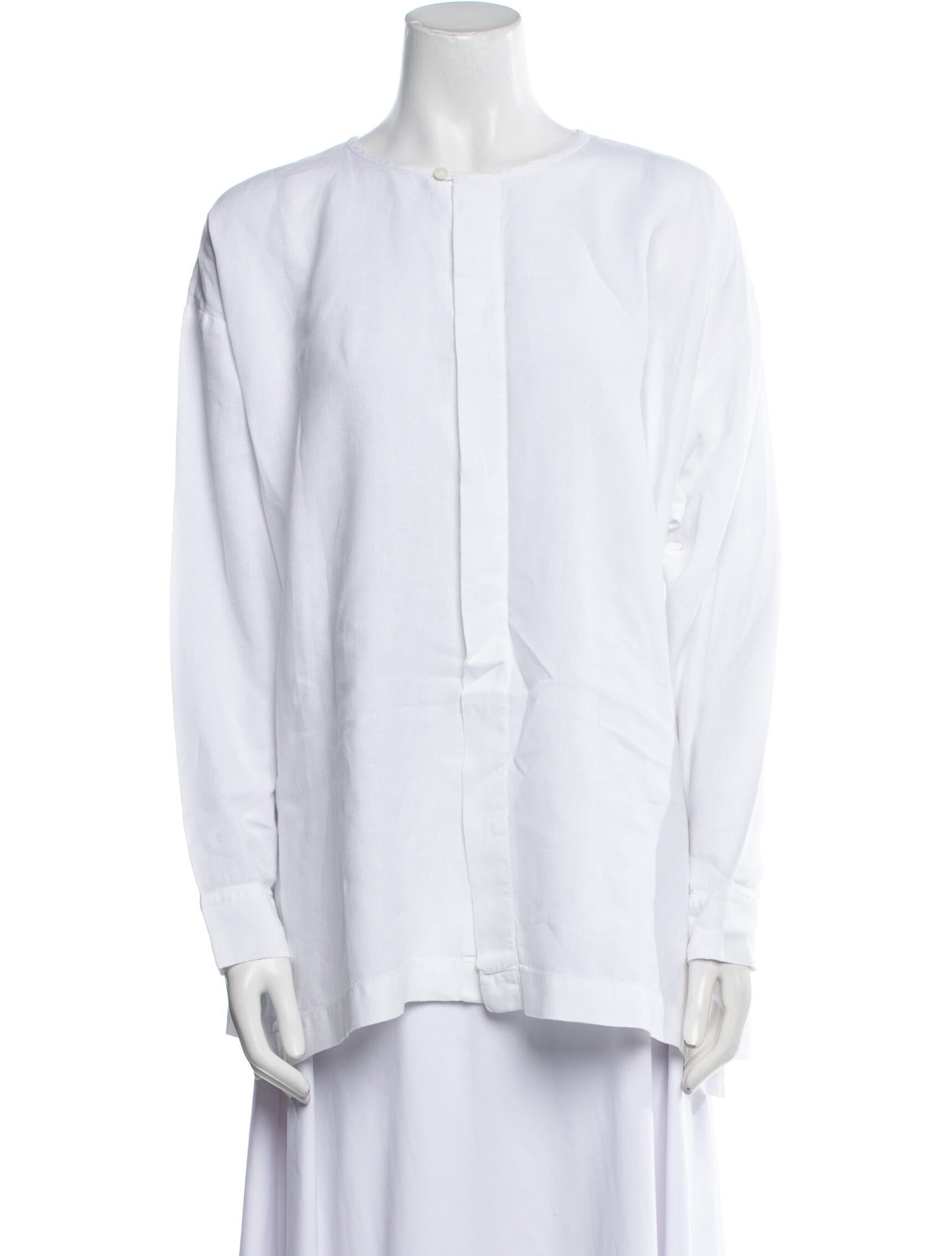 Eskandar Linen Crew Neck Tunic