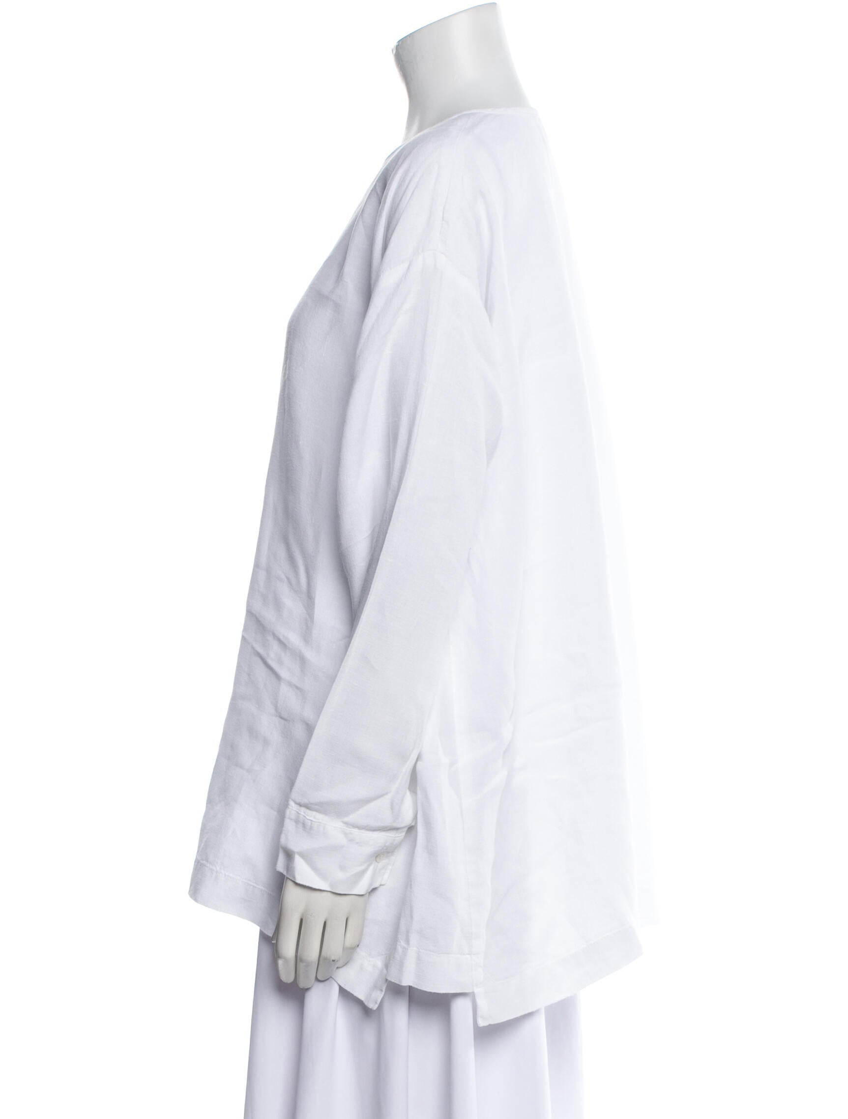 Eskandar Linen Crew Neck Tunic