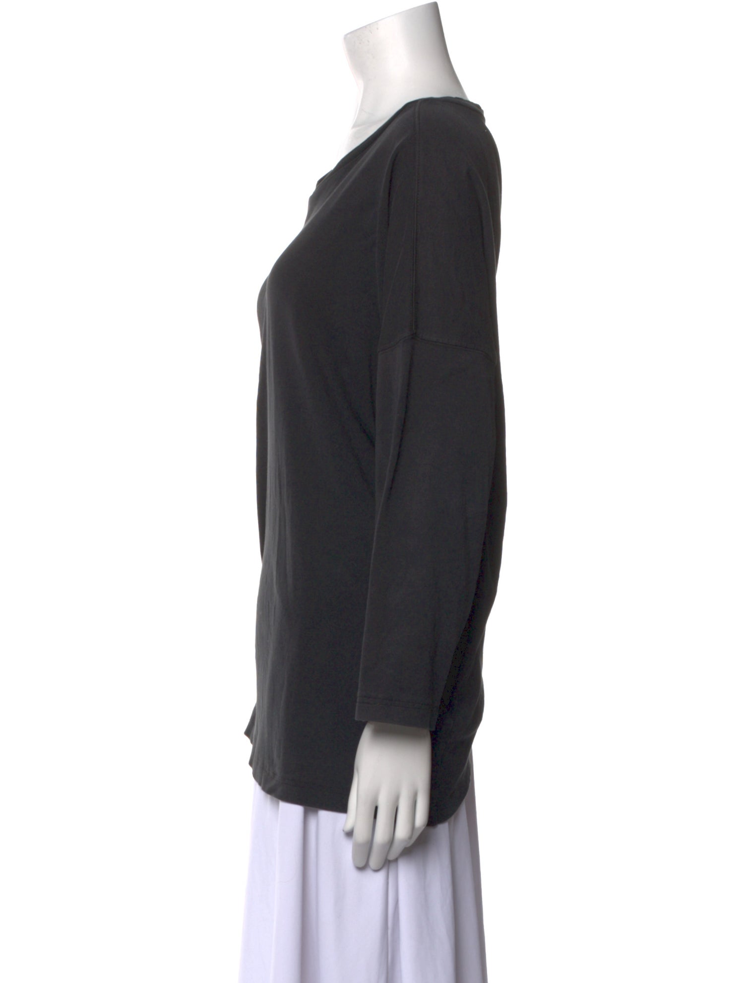 Eskandar Scoop Neck Long Sleeve Sweatshirt