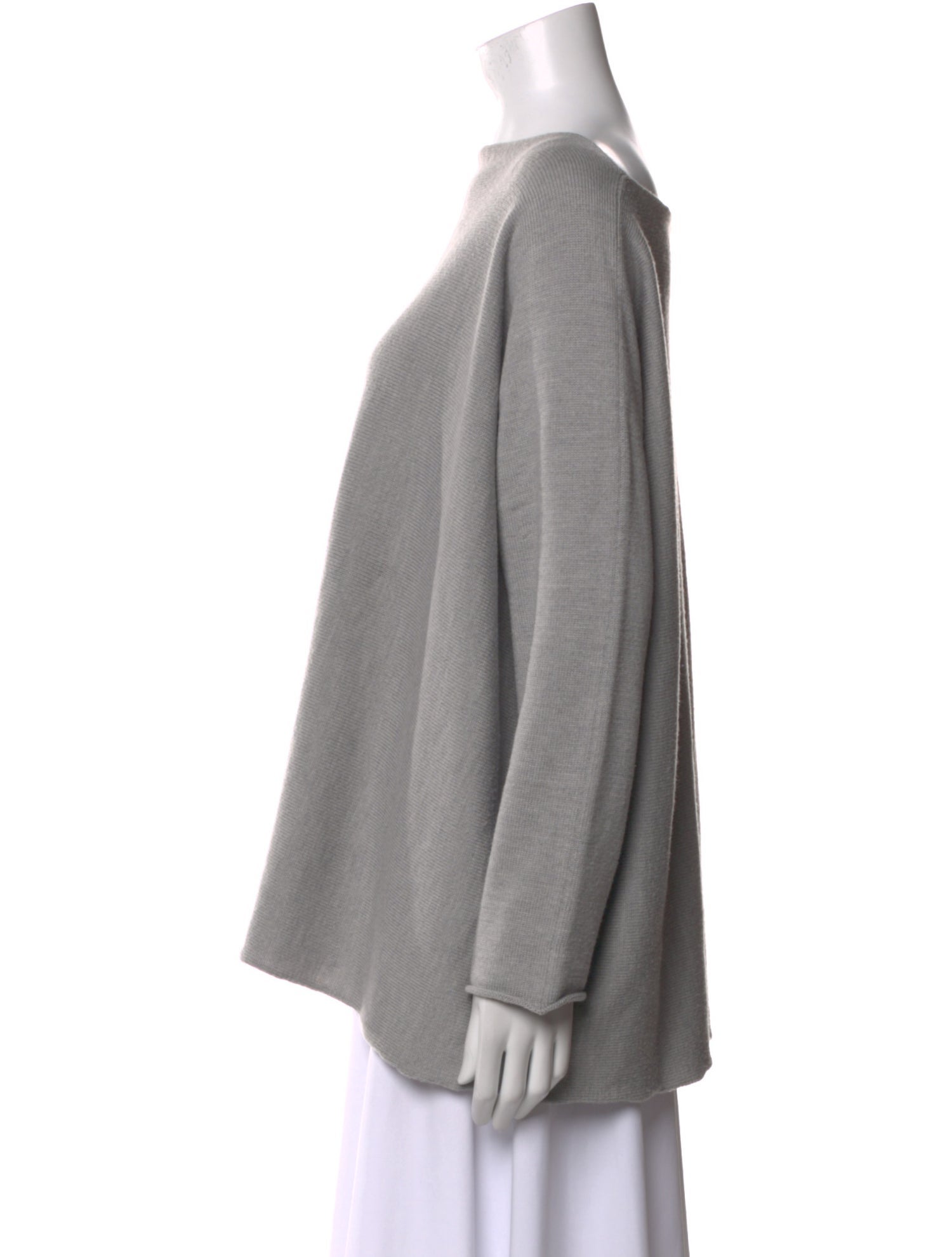 Eskandar Merino Wool Bateau Neckline Sweater