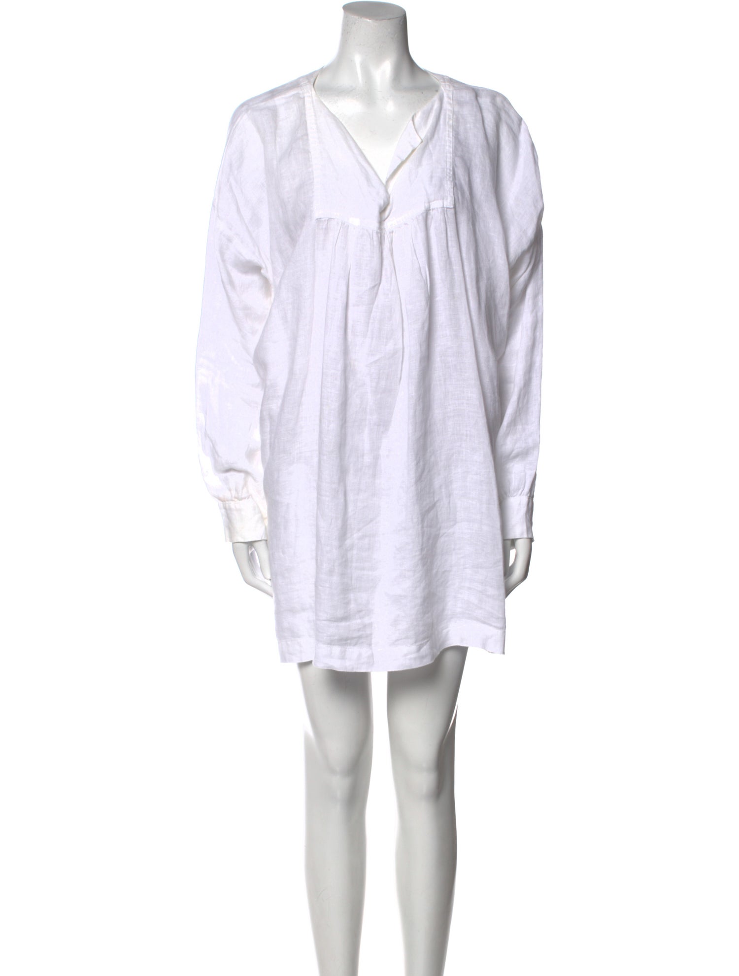 Eskandar V-Neck Mini Dress